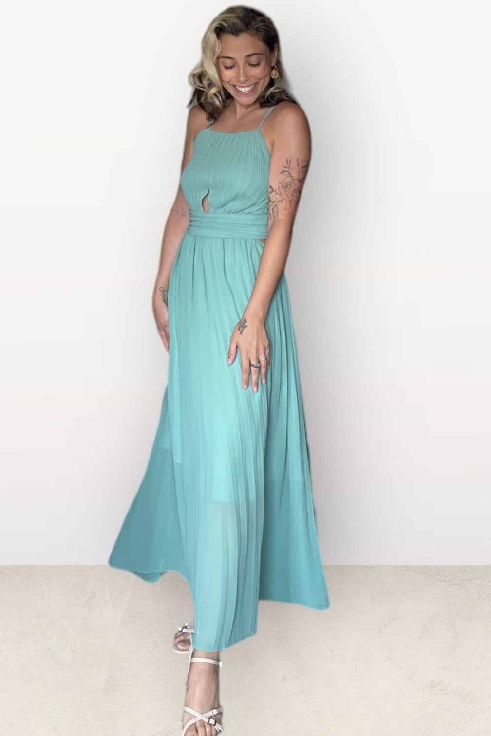 שמלת מקסי פתחי צד