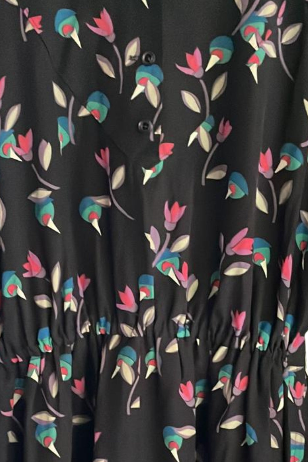 שמלת וינטג' פרחים צבעוניים