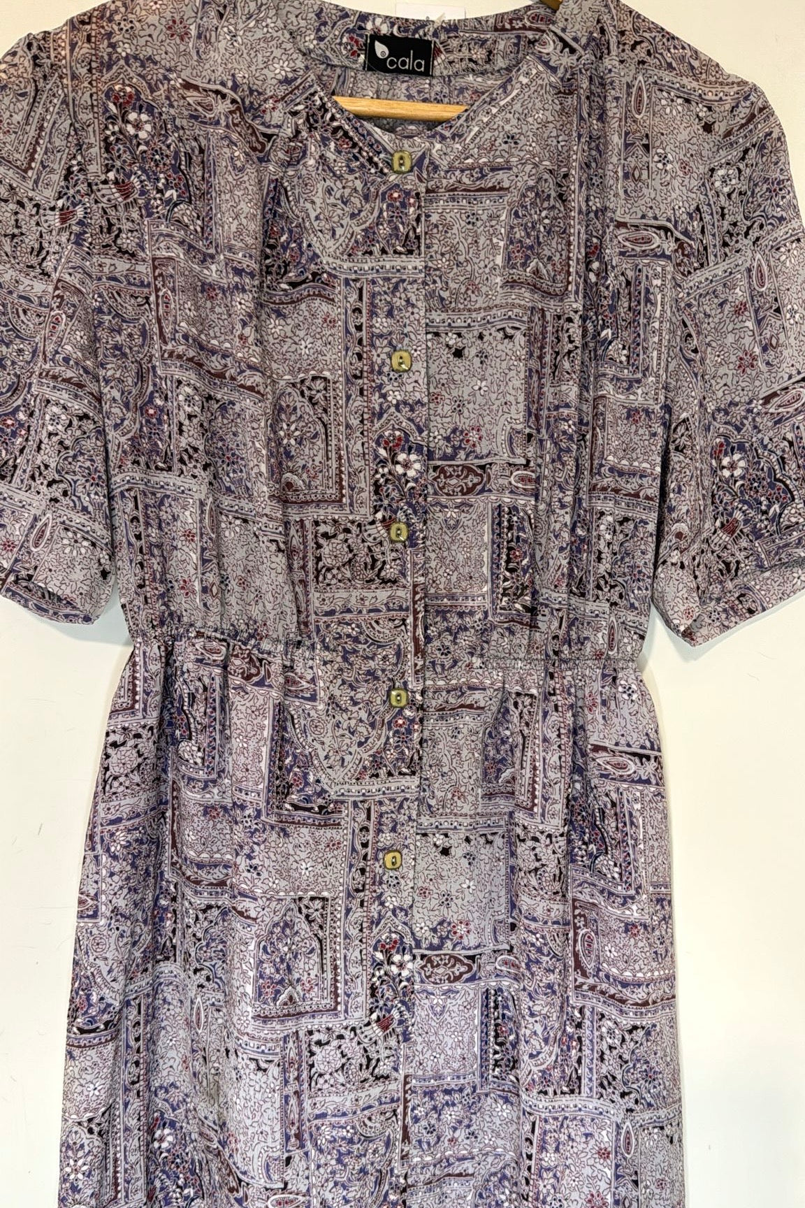 שמלת וינטג' מסגרות כפולות בסגול