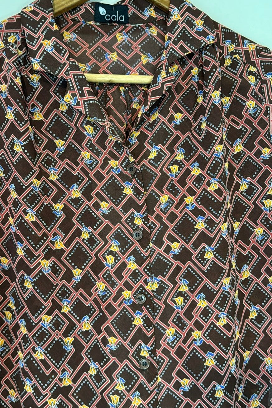 חולצת וינטג' מבוך אדום