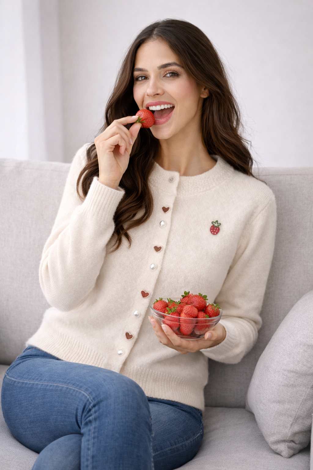 קרדיגן כפתורים וקישוט