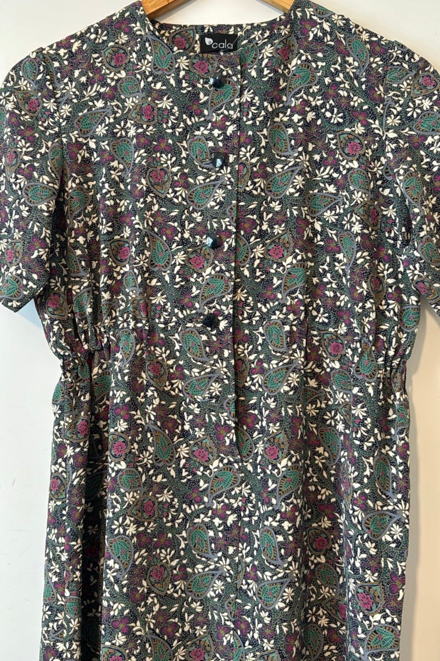 שמלת וינטג' עלי פייזלי ירוק