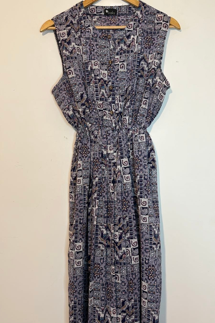 שמלת וינטג' הדפס משתנה מדרגות