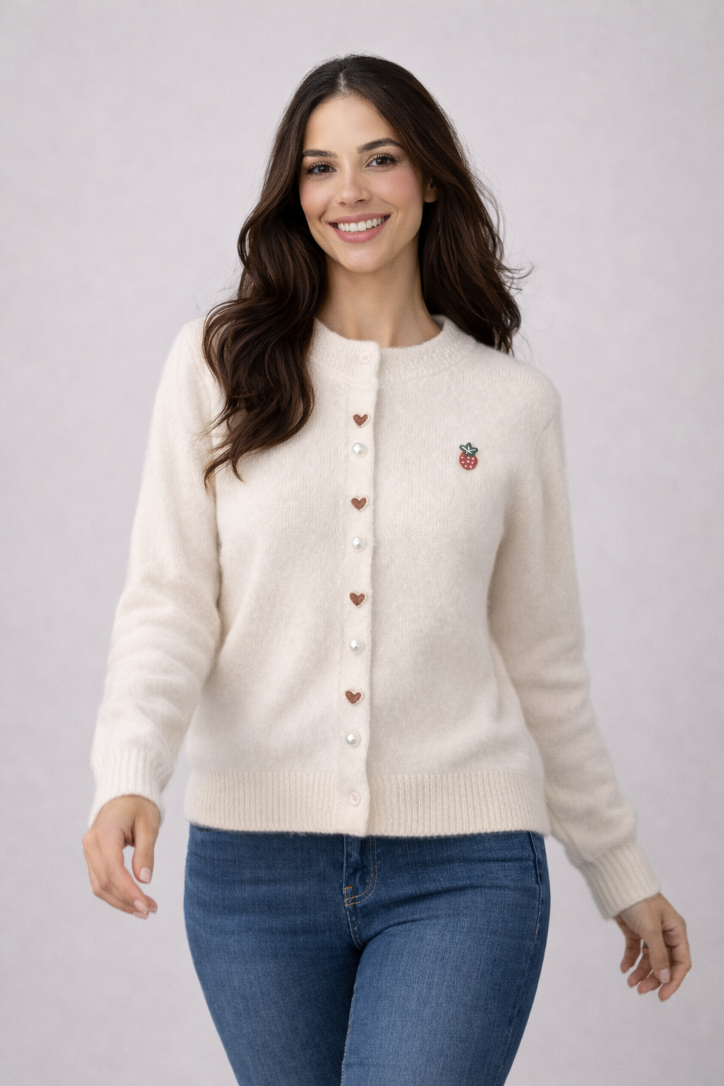 קרדיגן כפתורים וקישוט