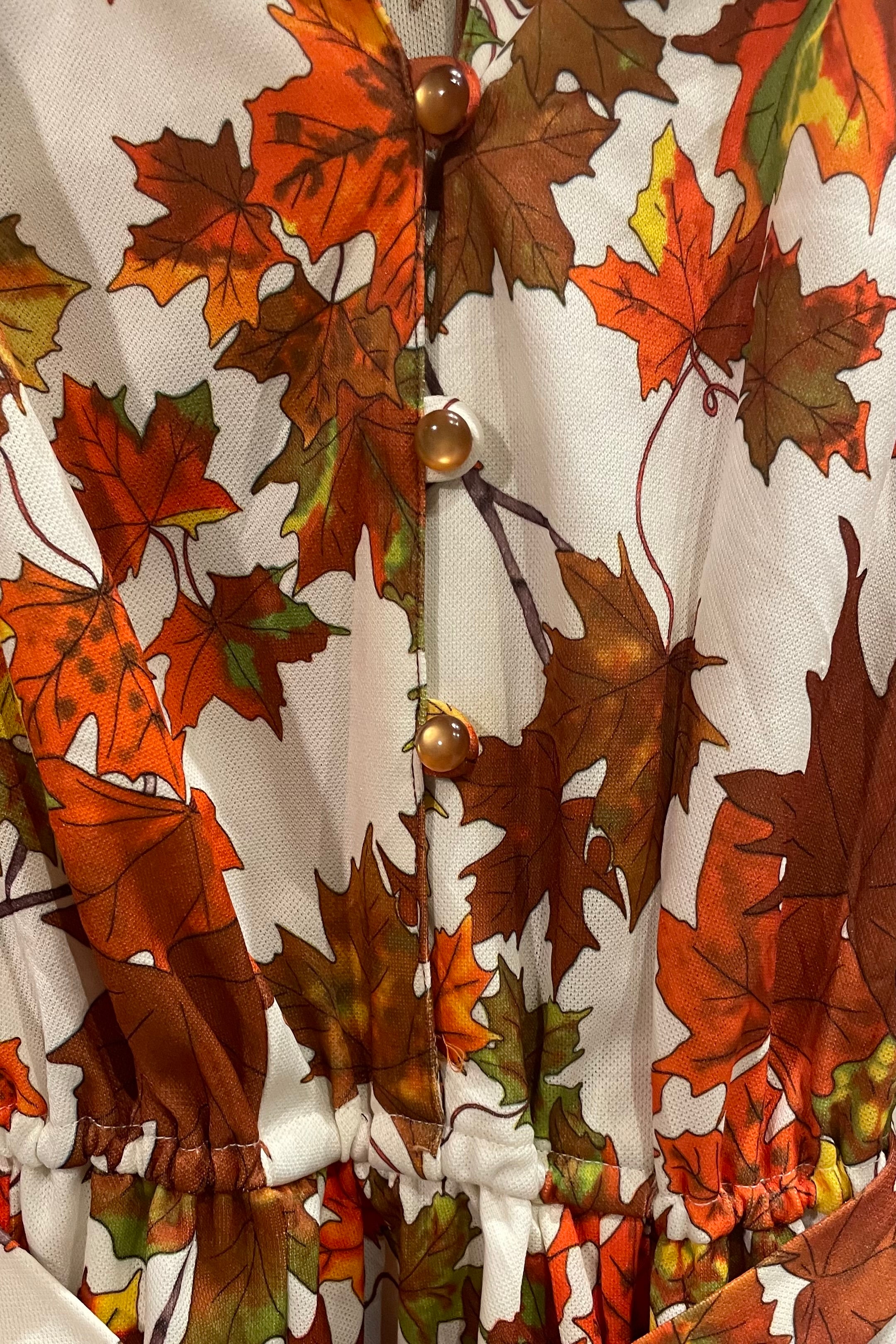 שמלת וינטג׳ עלי שלכת