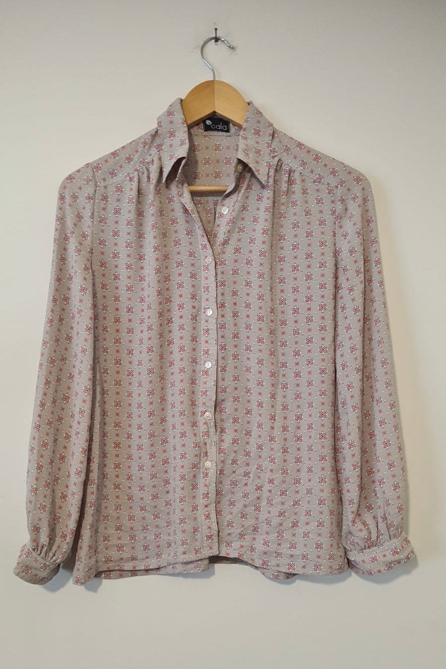 חולצת וינטג' נקודות בריבוע