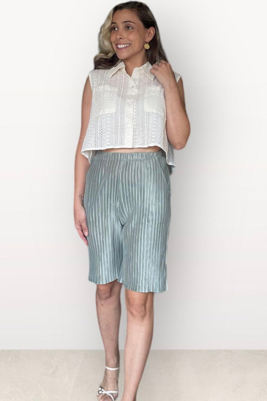 מכנסיי פליסה חלק