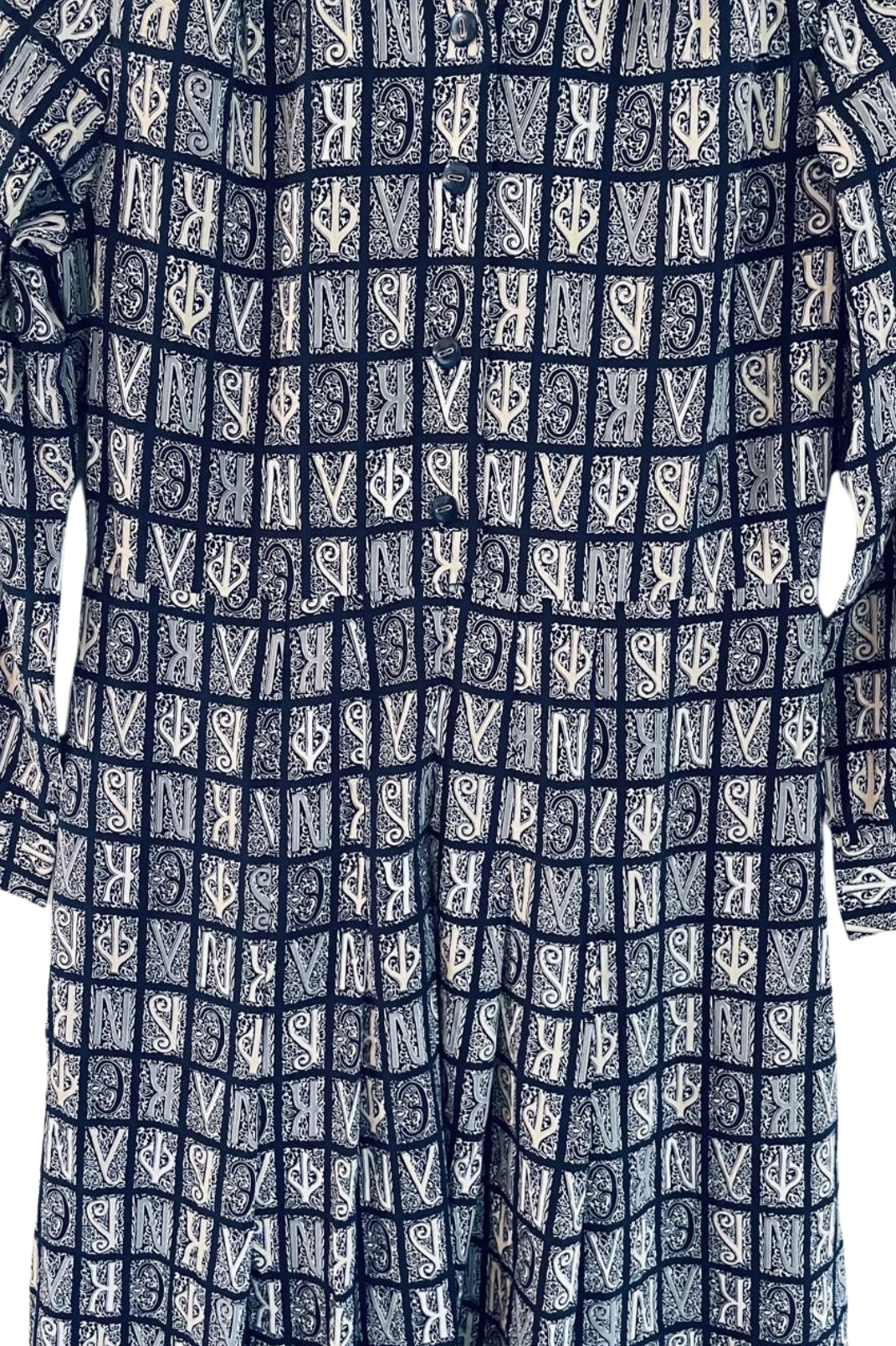 שמלת וינטג' אותיות