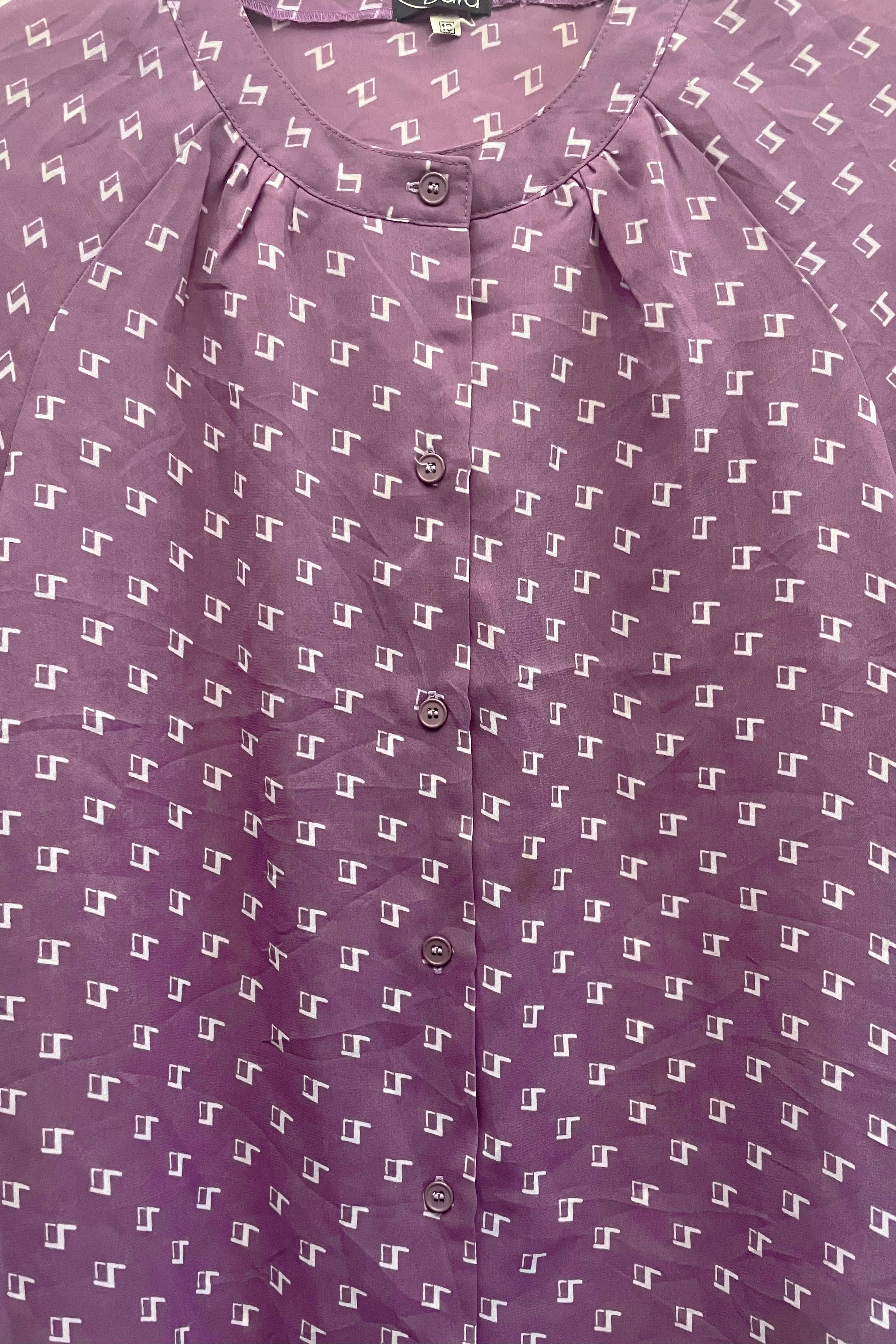 חולצת וינטג׳ פסים על חום