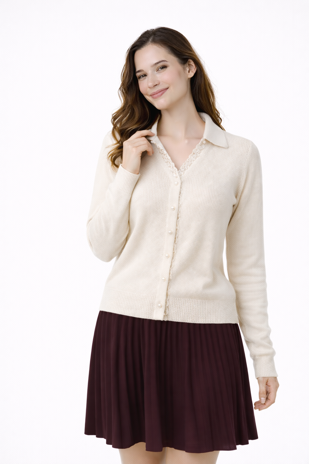 קרדיגן חולצה סריג