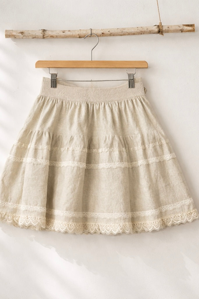 חצאית מיני שכבות סריג