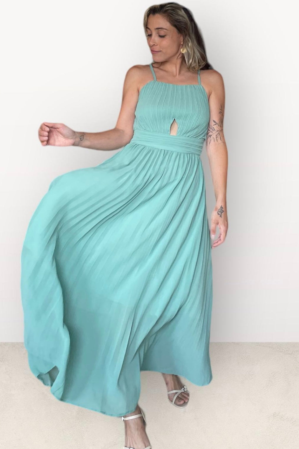 שמלת מקסי פתחי צד