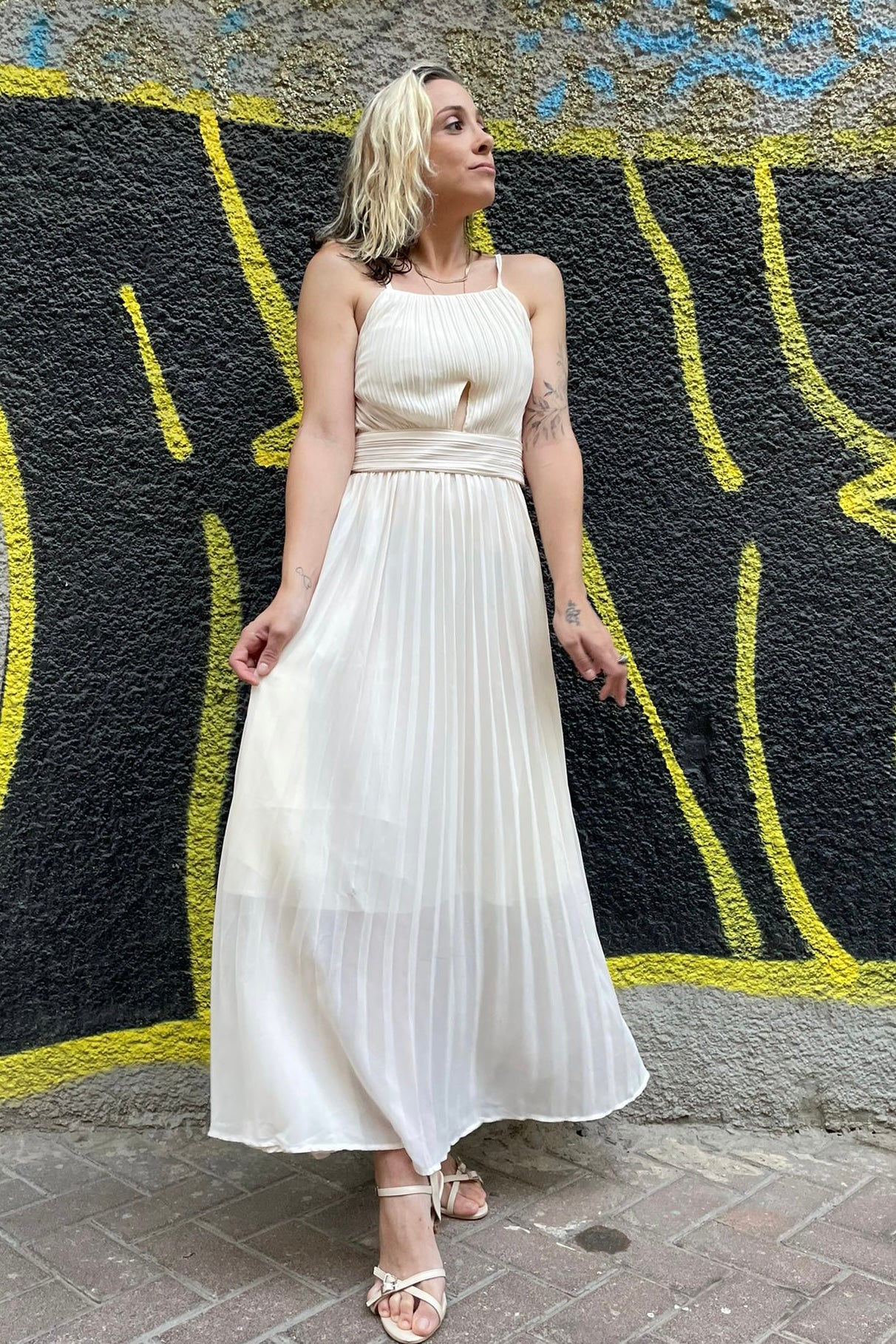 שמלת מקסי פתחי צד