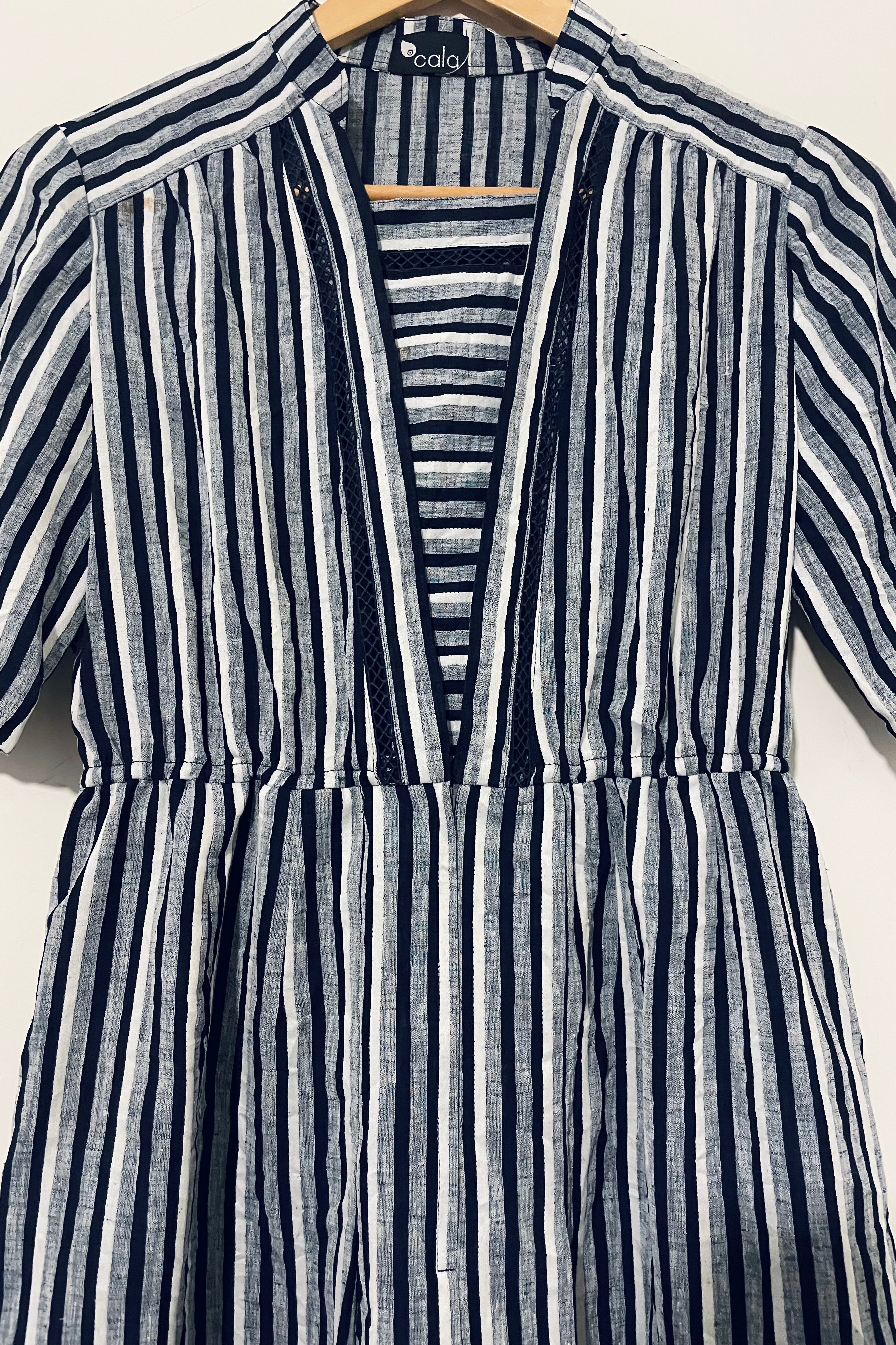 שמלת וינטג׳ מפוספסת