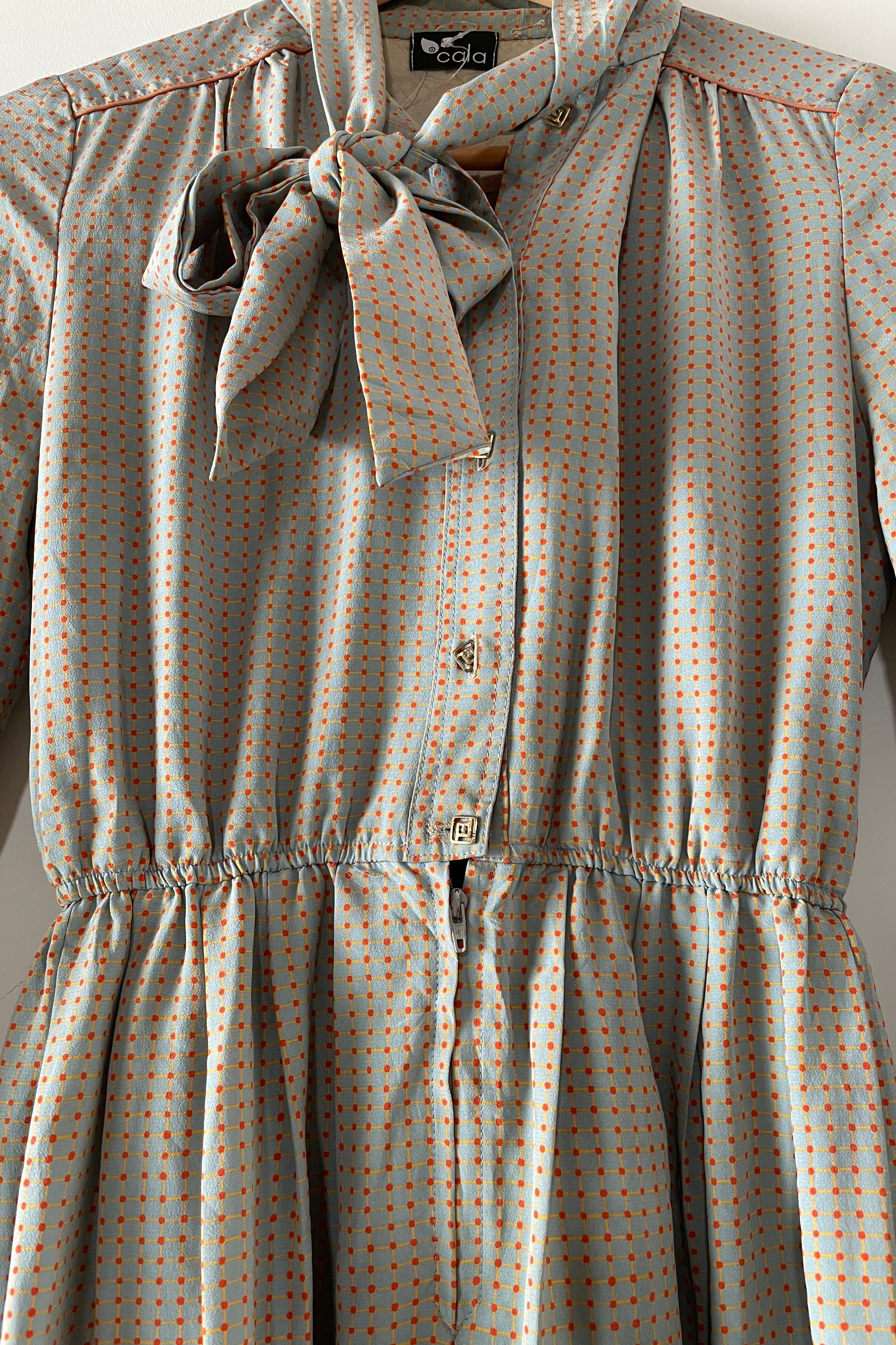 שמלת וינטג׳ ניקוד כתום