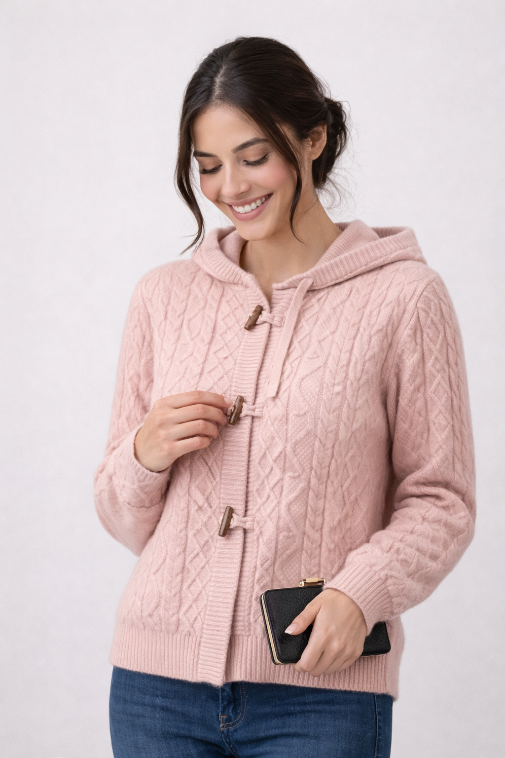 קרדיגן ורוד בהיר