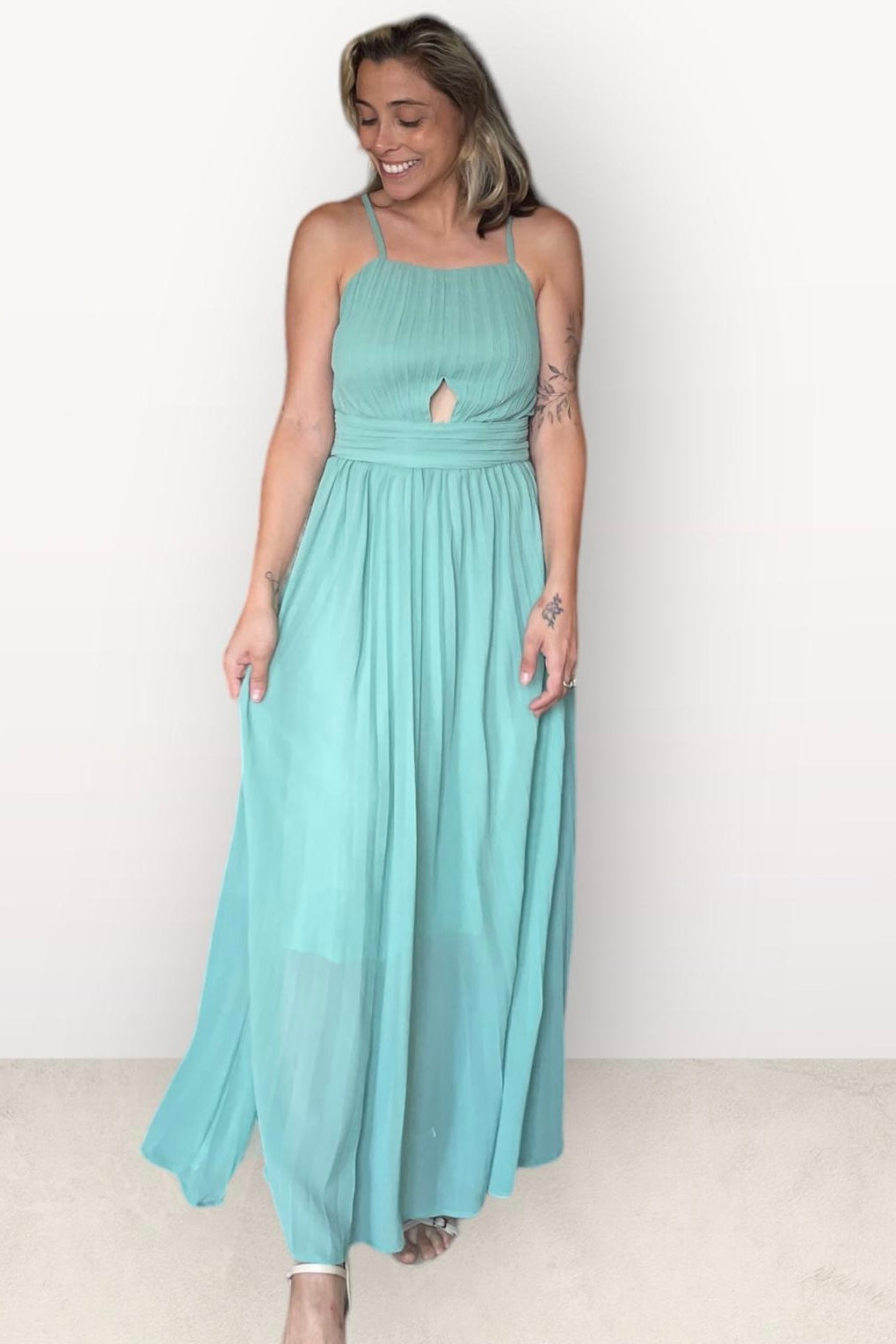 שמלת מקסי פתחי צד