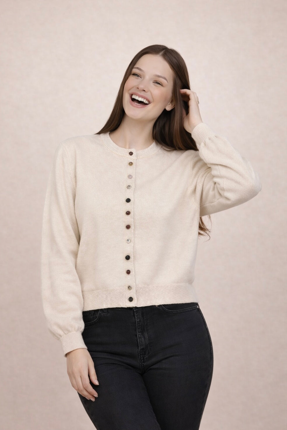 קרדיגן כפתורי צבעים