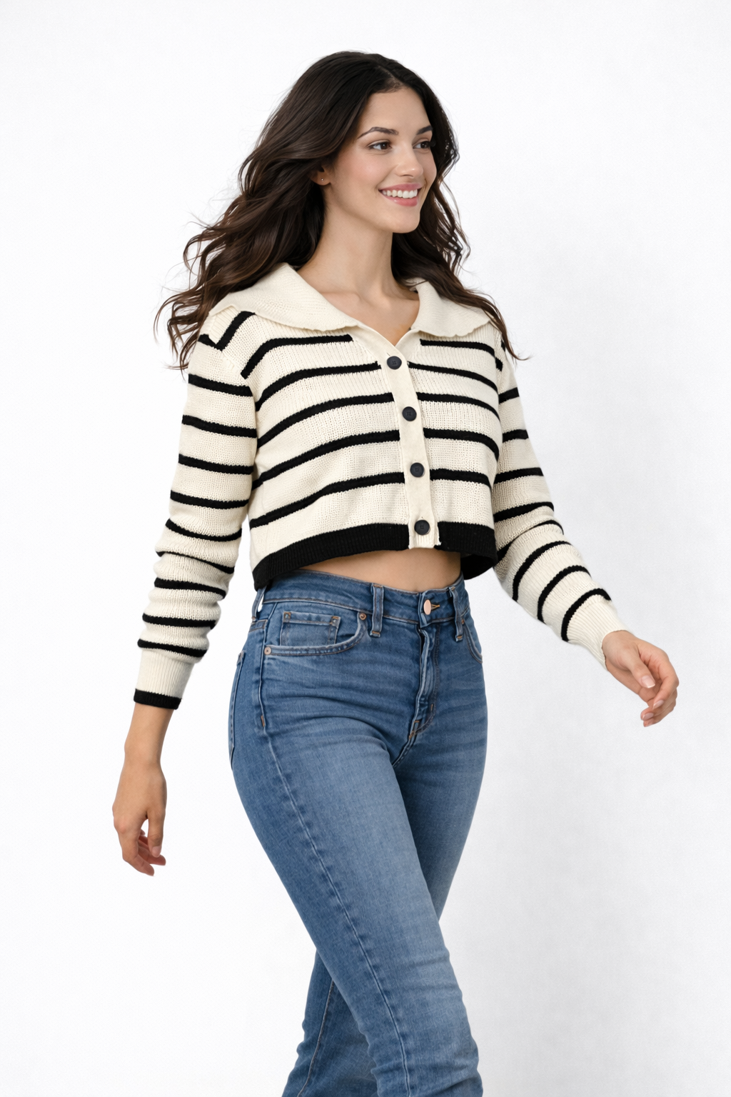 קרדיגן פסי רוחב