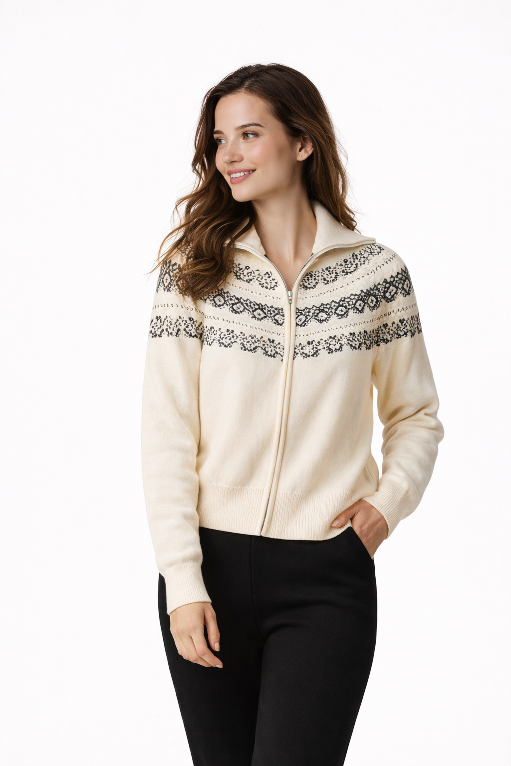 קרדיגן טקסטורת תחרה