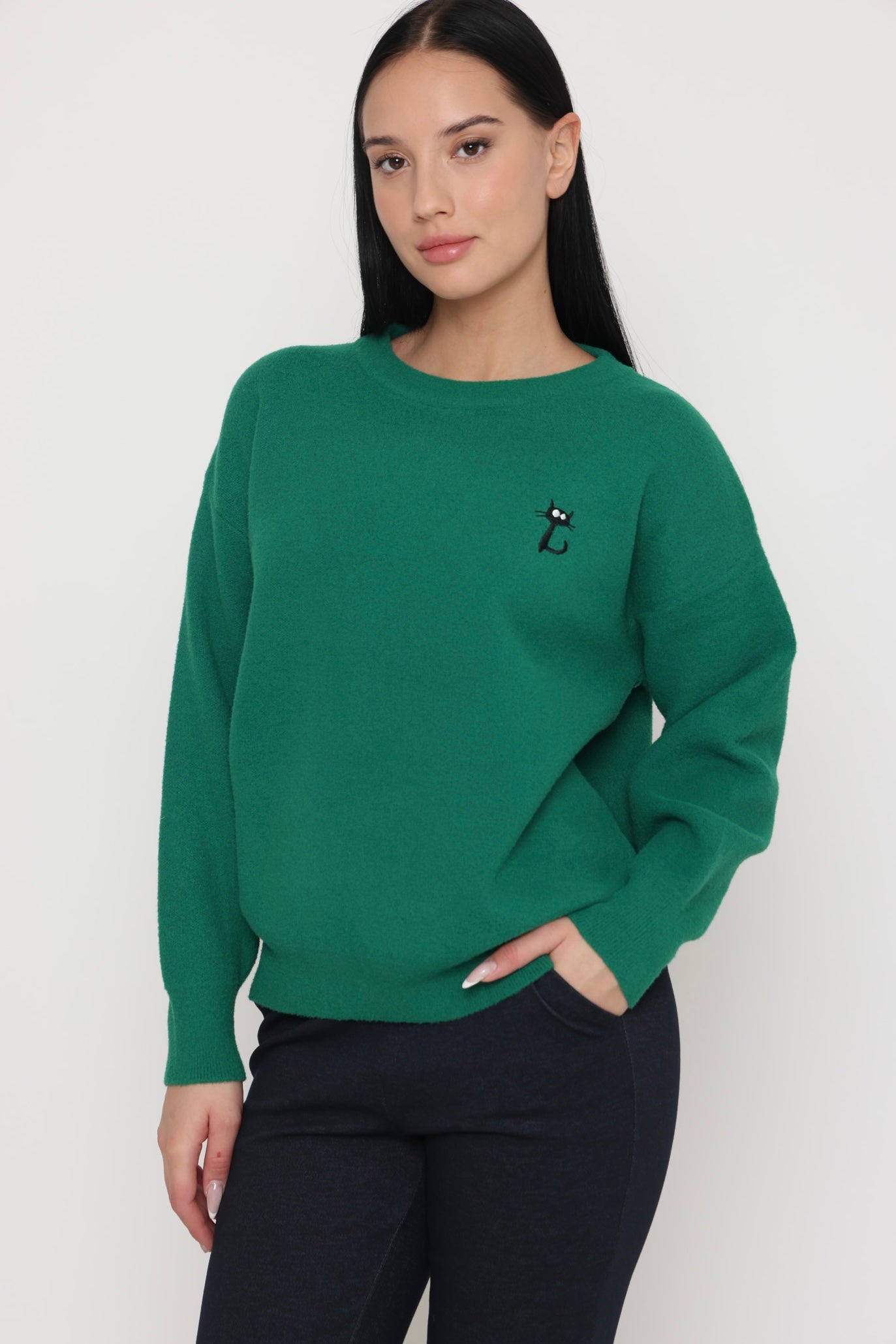 סריג חתול ירוק