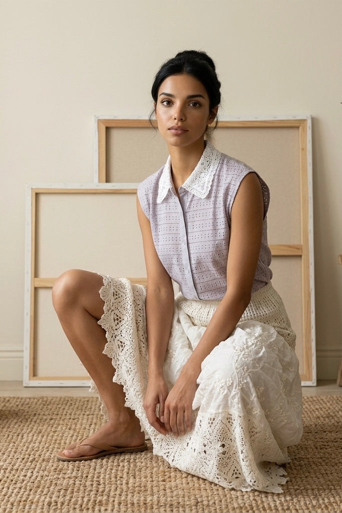 חצאית תחרות מקסי