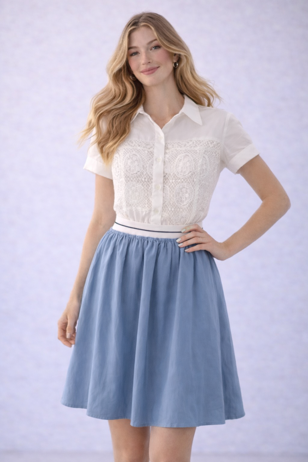 חצאית חגורת גומי