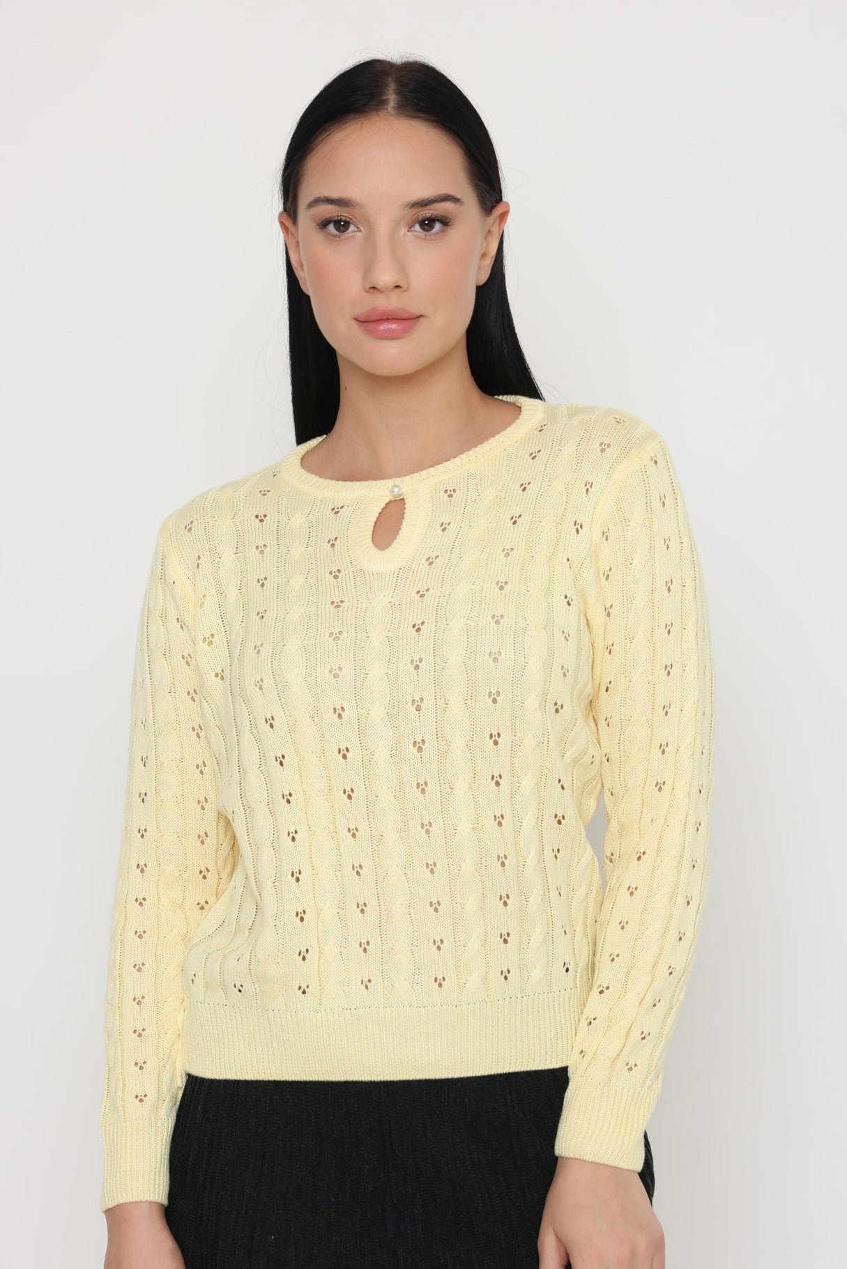 סריג טקסטורה צהובה