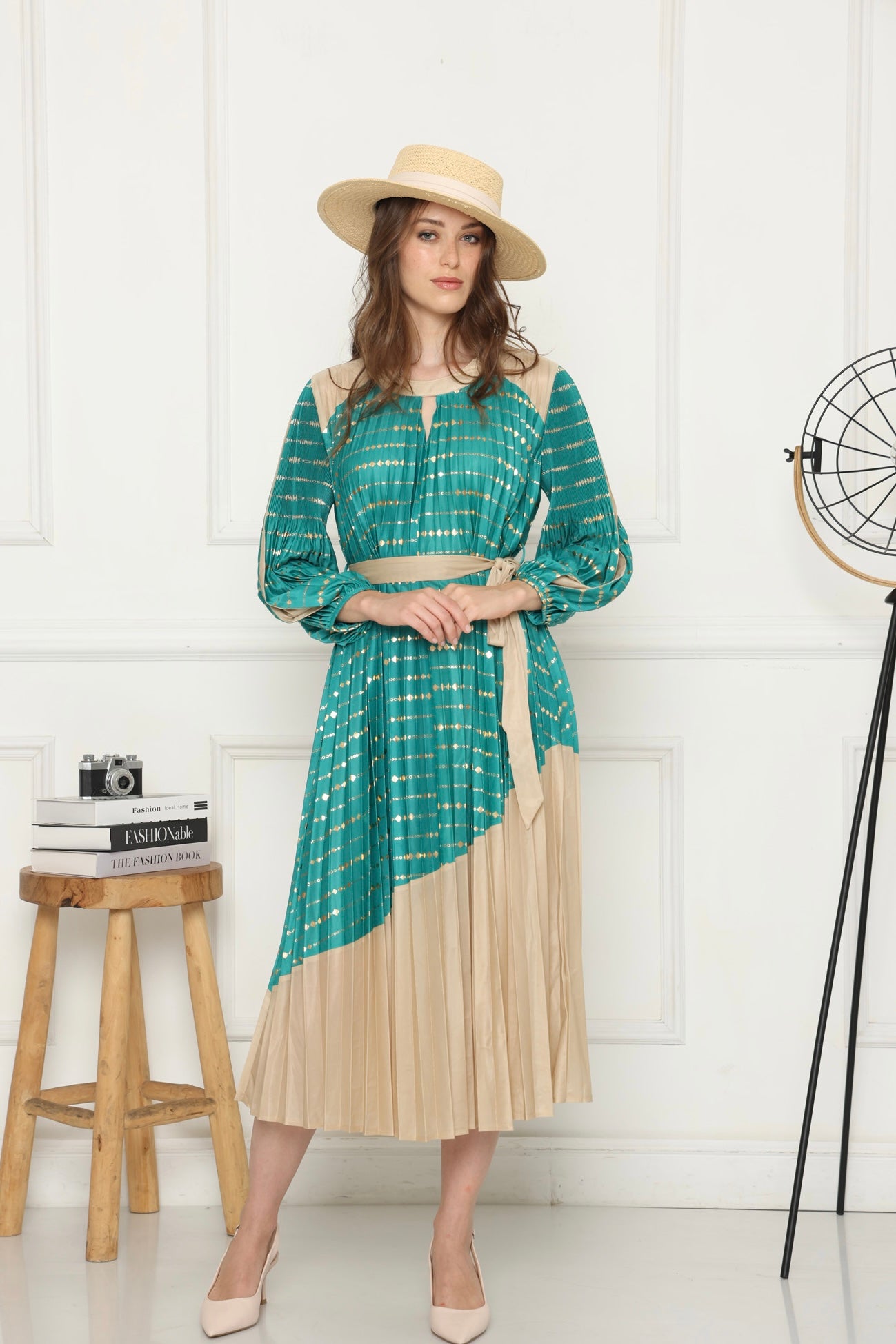 שמלה חצי ירוק