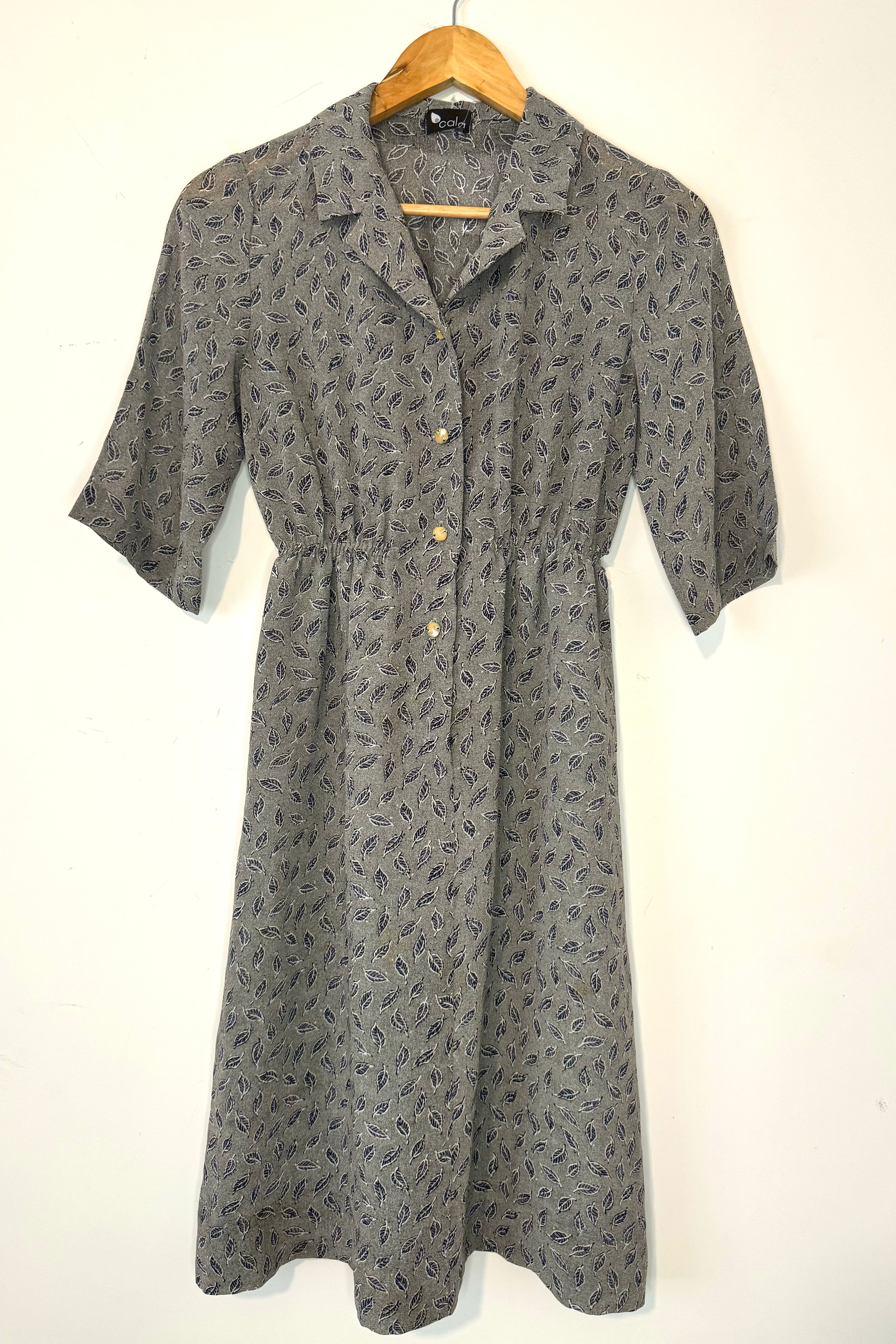 שמלת וינטג׳ עלים נידפים