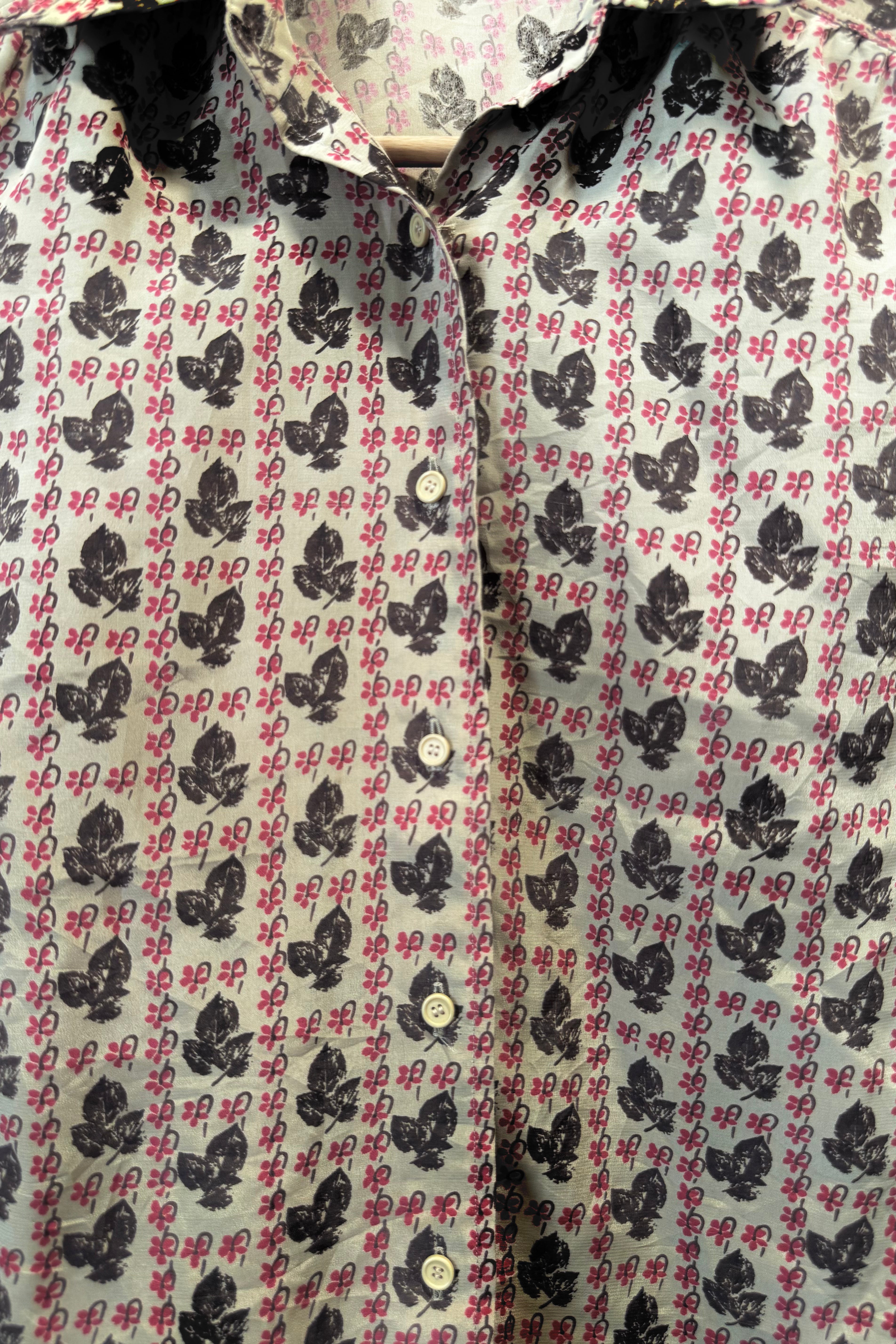 חולצת וינטג׳ עלים חומים