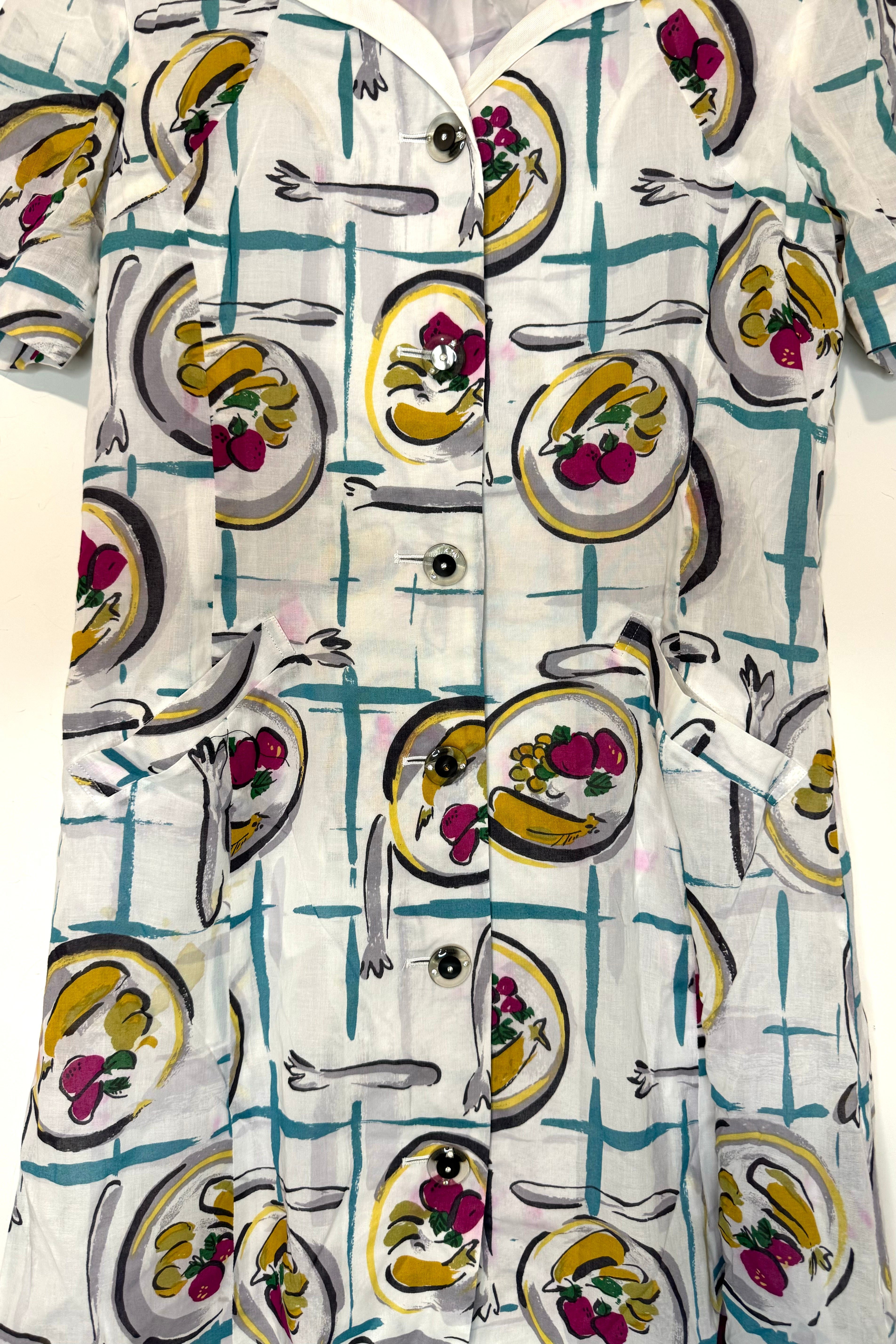 שמלת וינטג׳ צלחת פירות