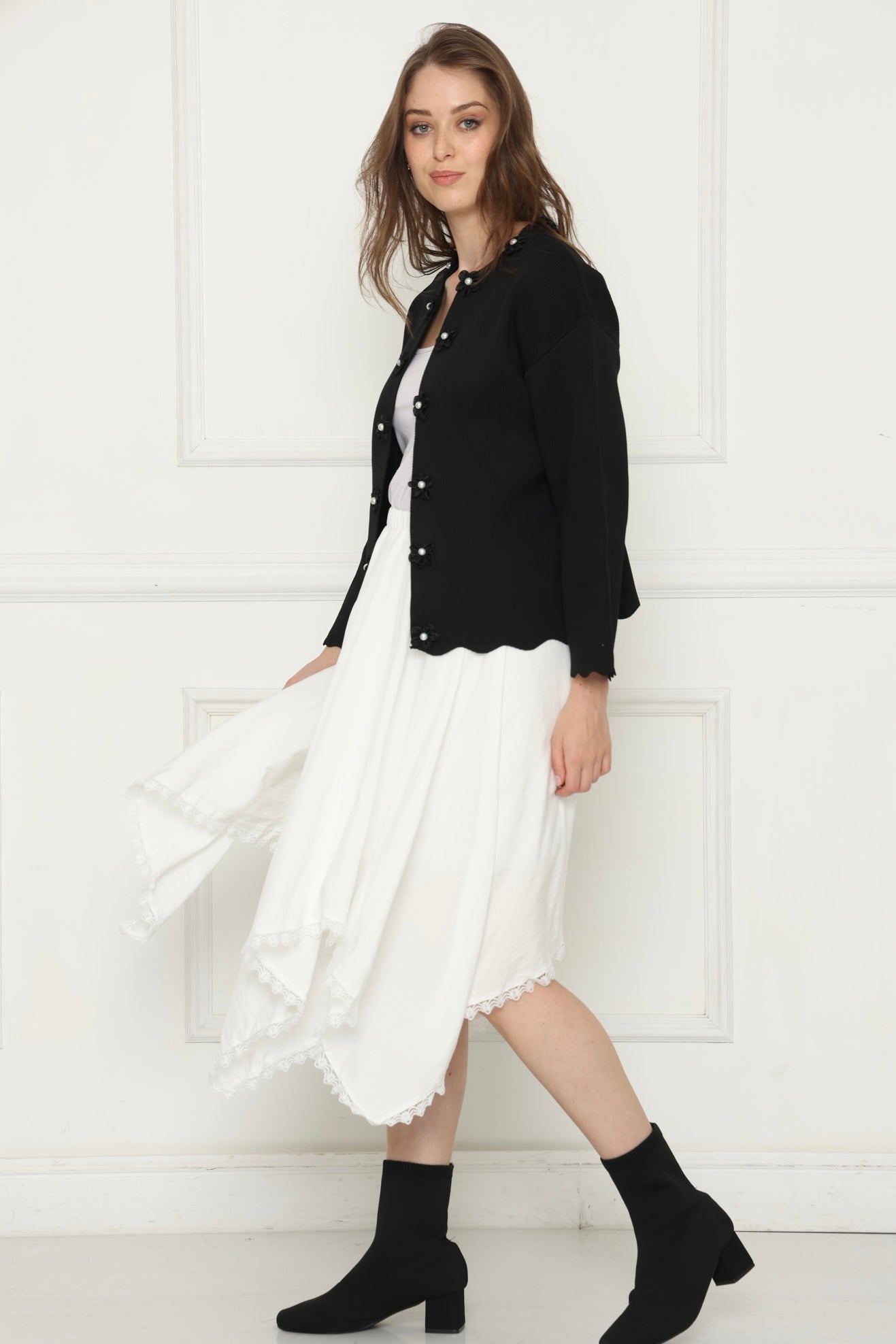 קרדיגן מסגרת חרוזים