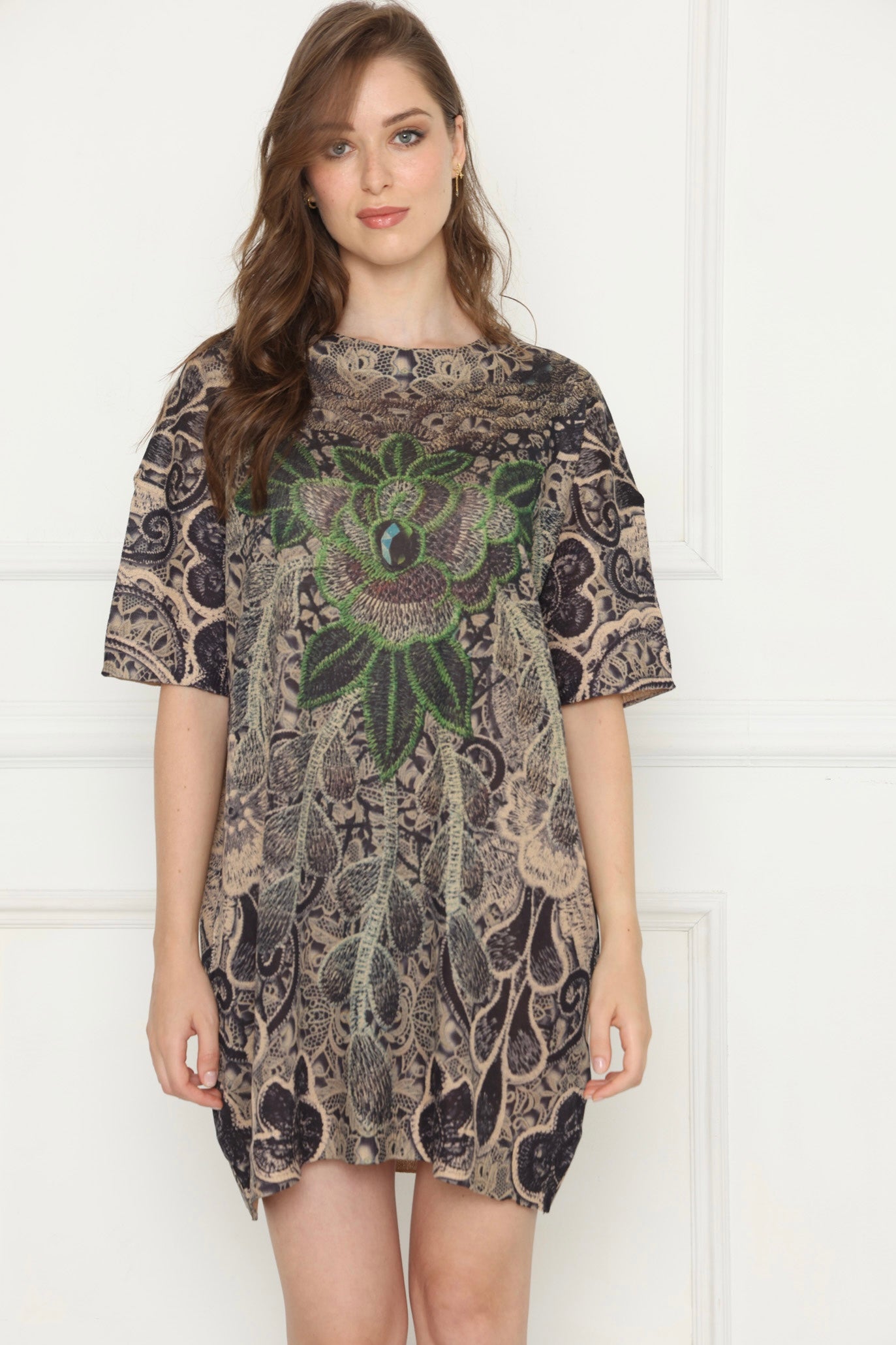 שמלת צמר פרח גדול