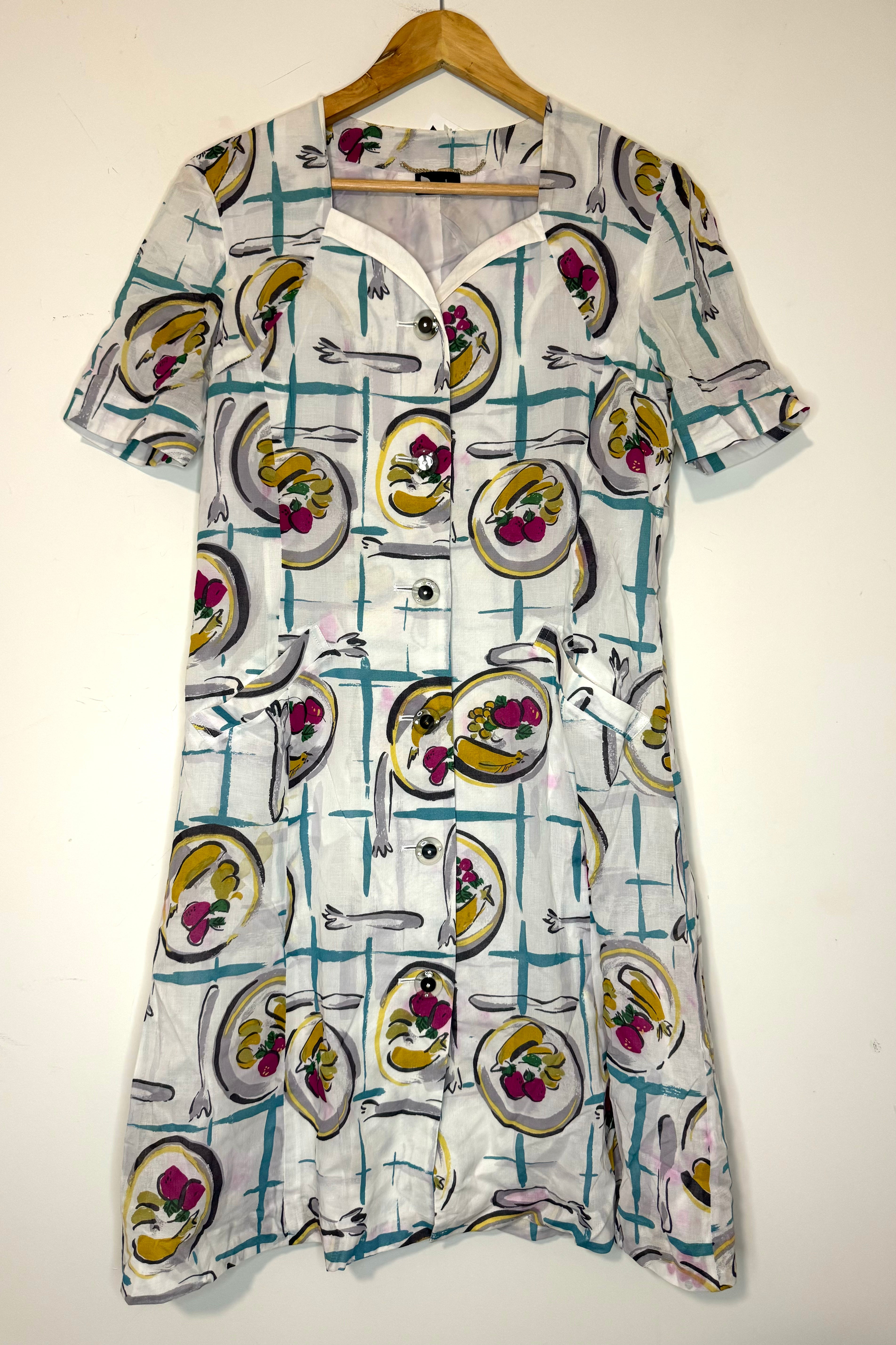 שמלת וינטג׳ צלחת פירות