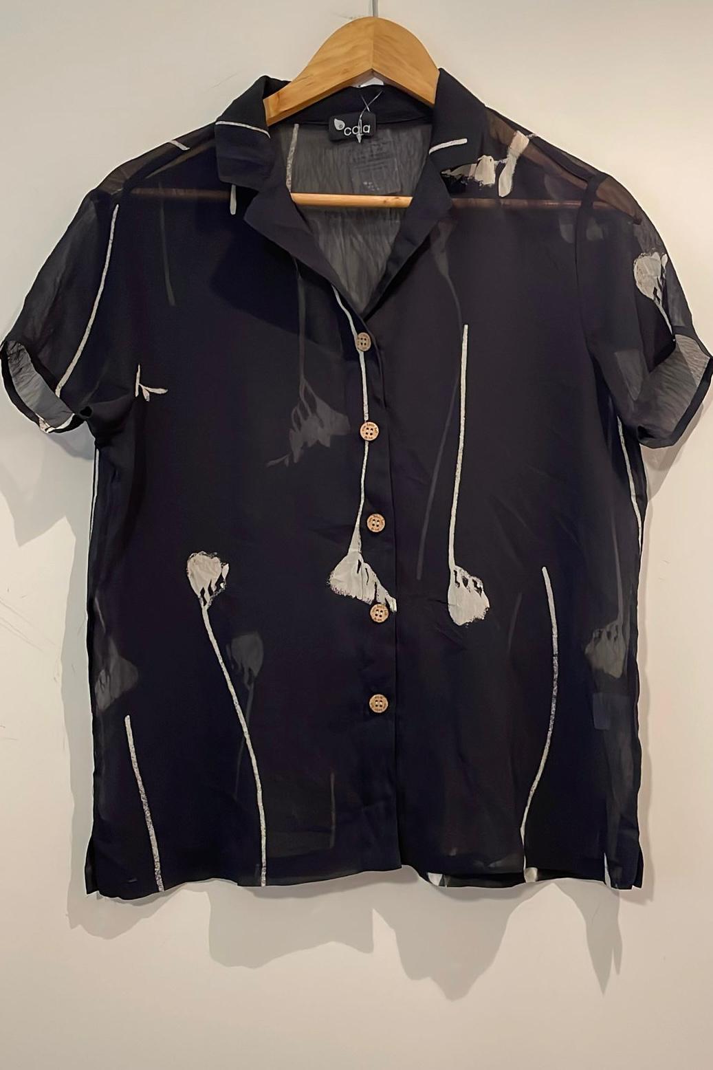 חולצת וינטג' פרחים הפוכים