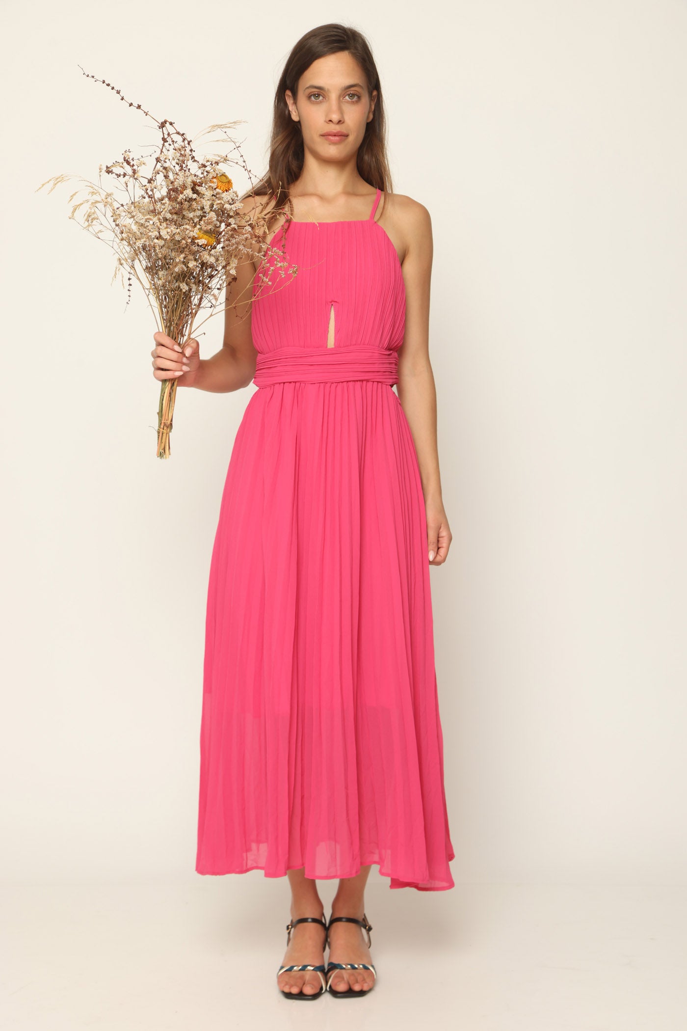 שמלת מקסי פתחי צד