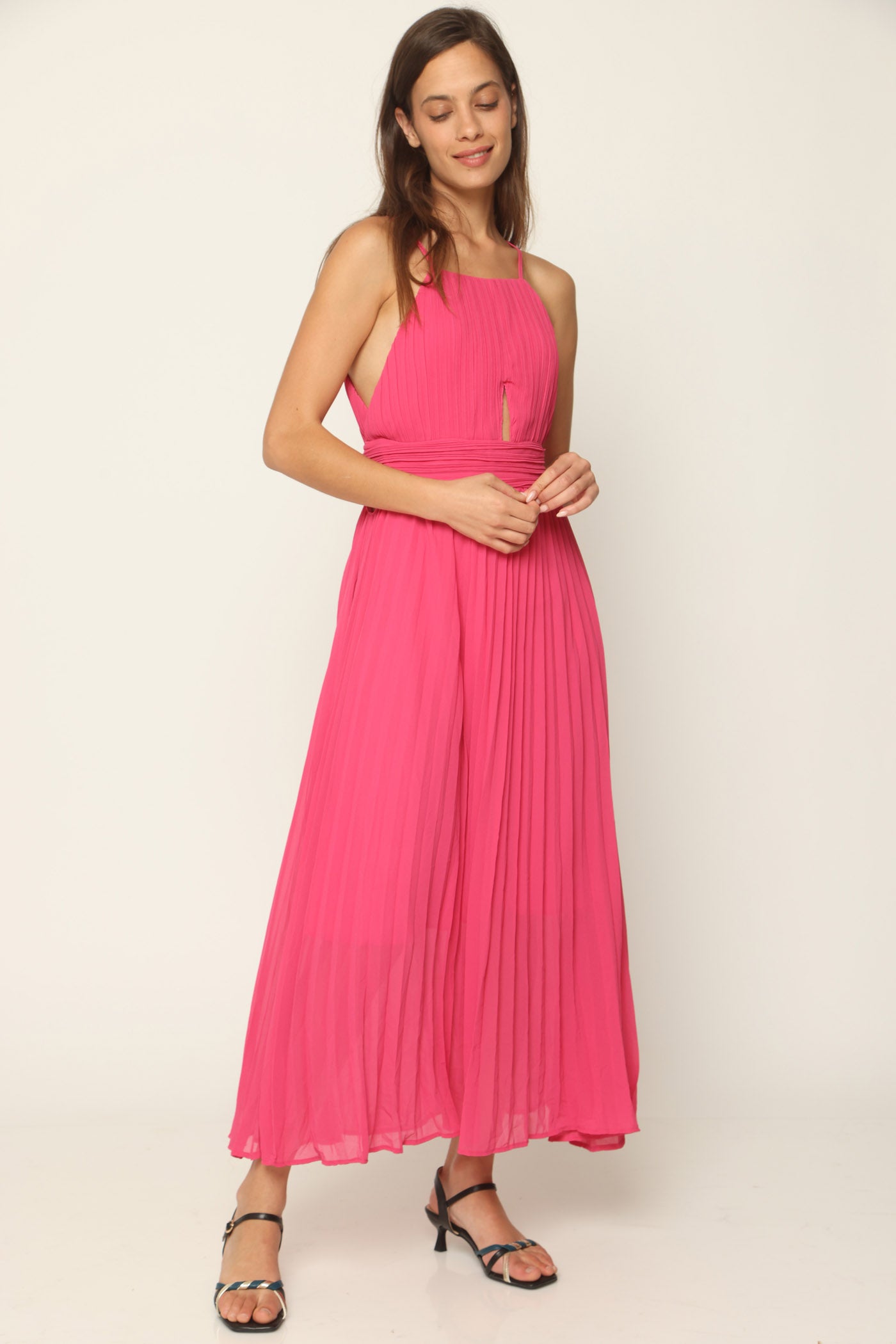 שמלת מקסי פתחי צד