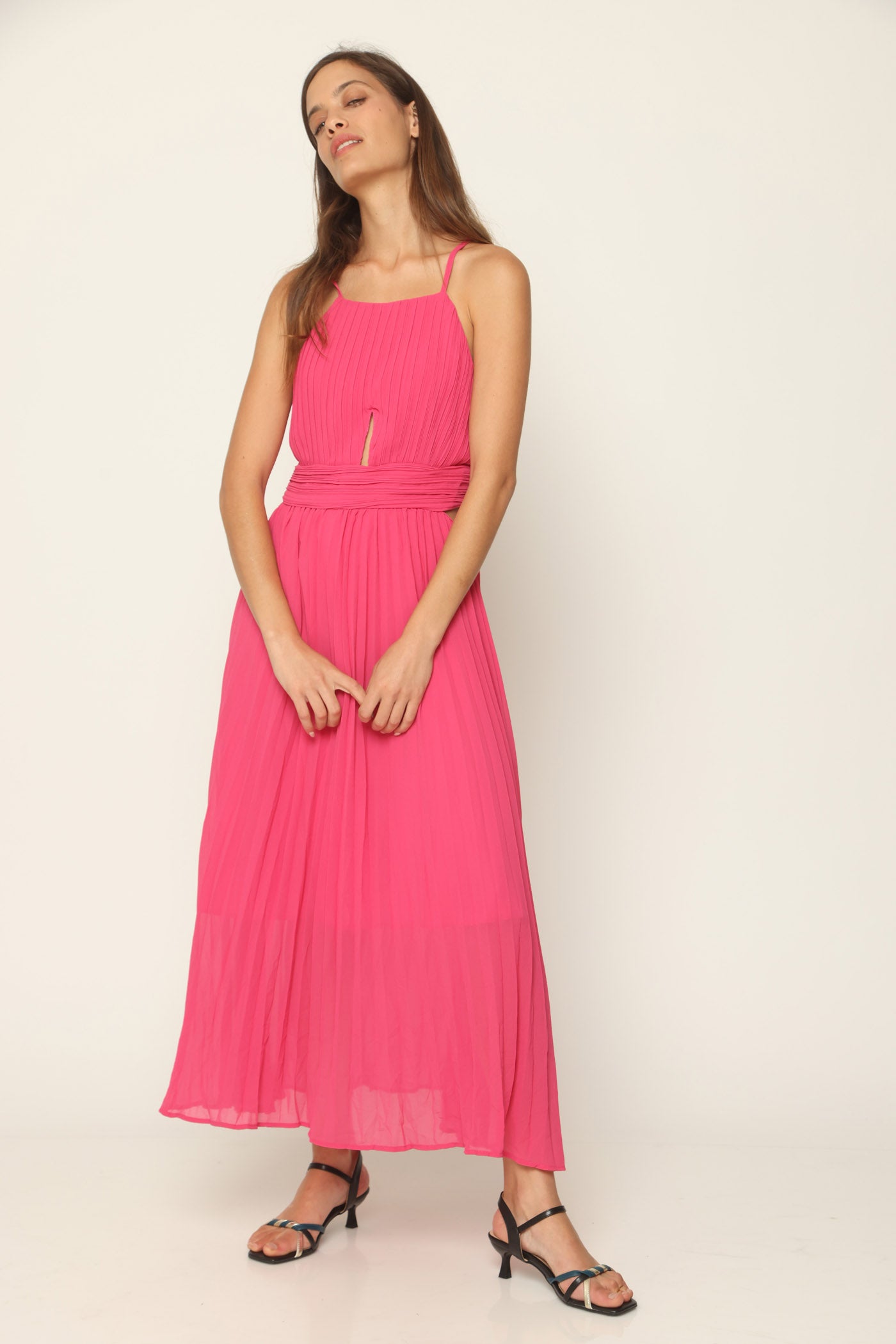 שמלת מקסי פתחי צד