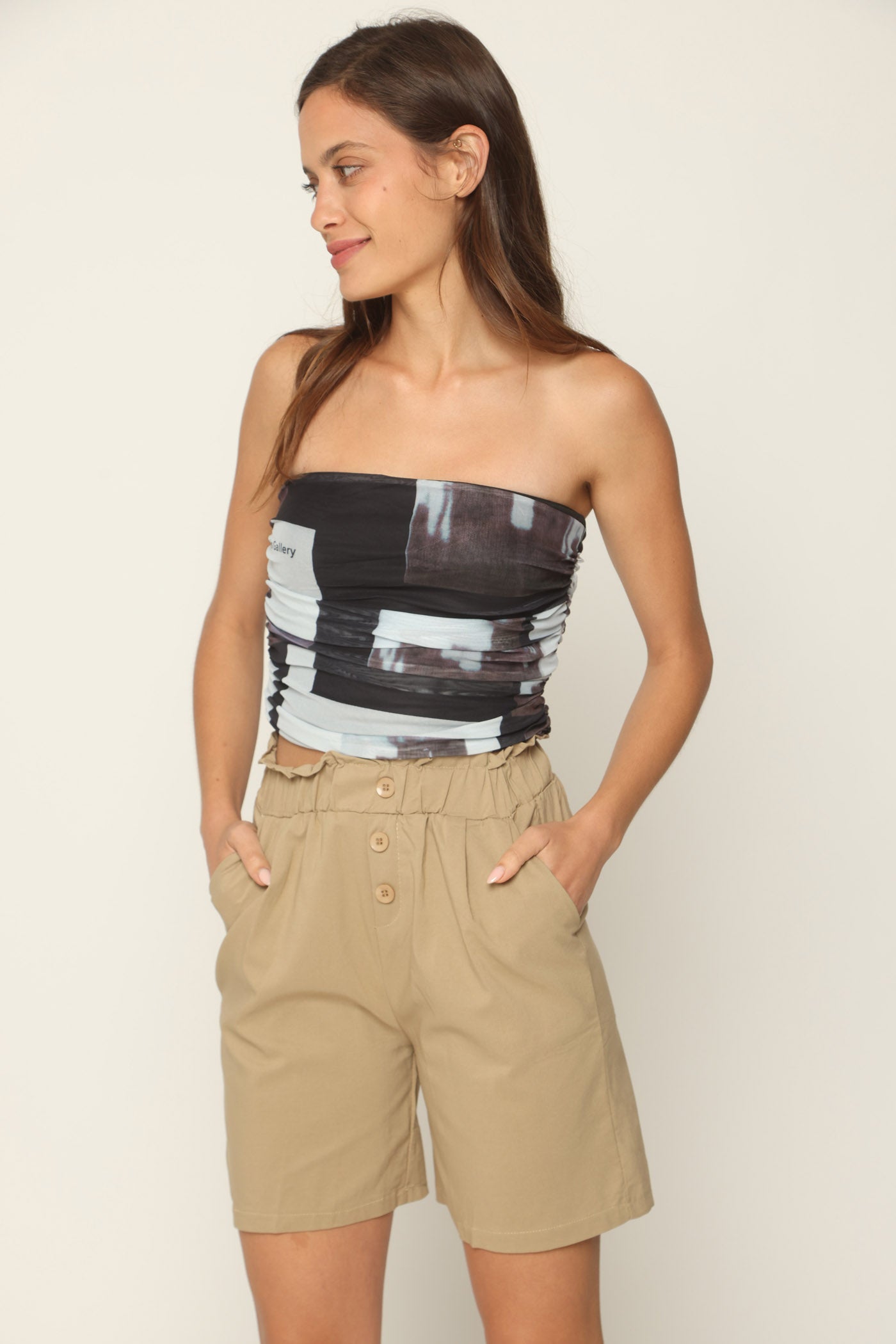 גופיית סטרפלס מקטעים