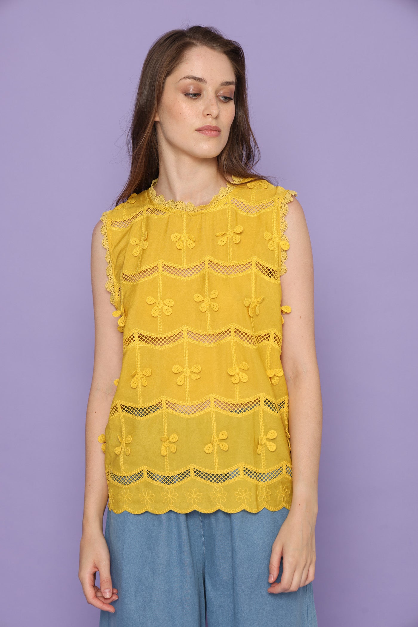 חולצת קרושה צהוב