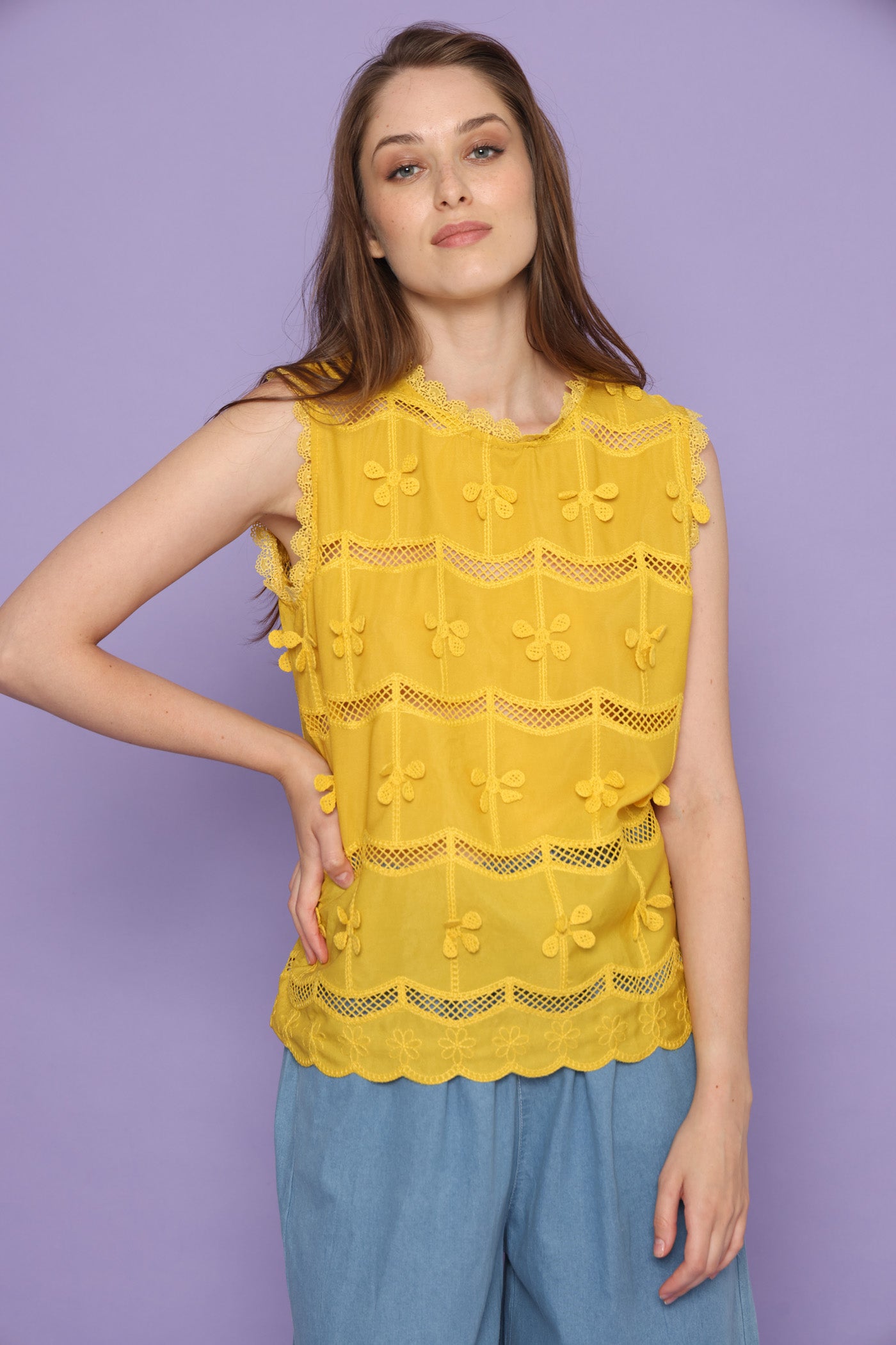 חולצת קרושה צהוב