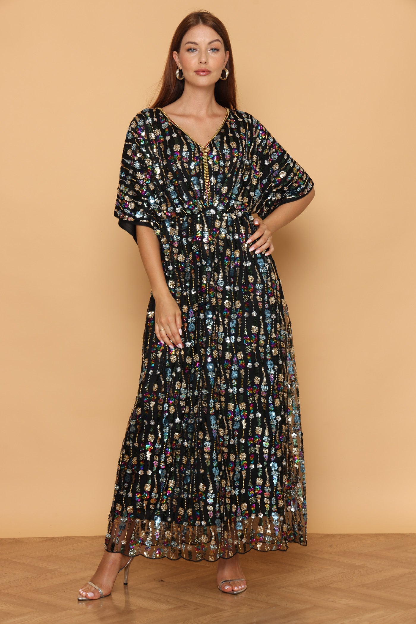 שמלת שנדליר צבעונית