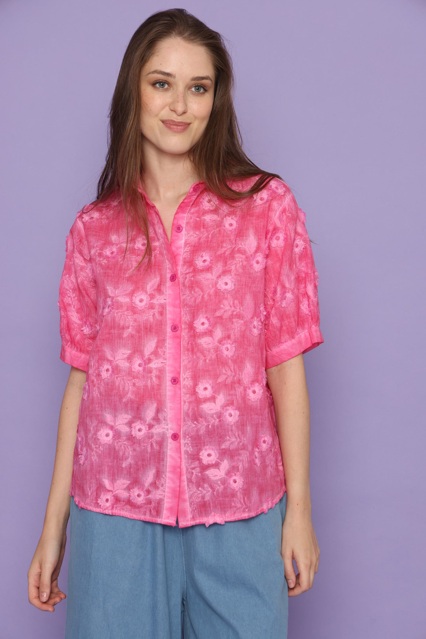 חולצת פרח ממשי