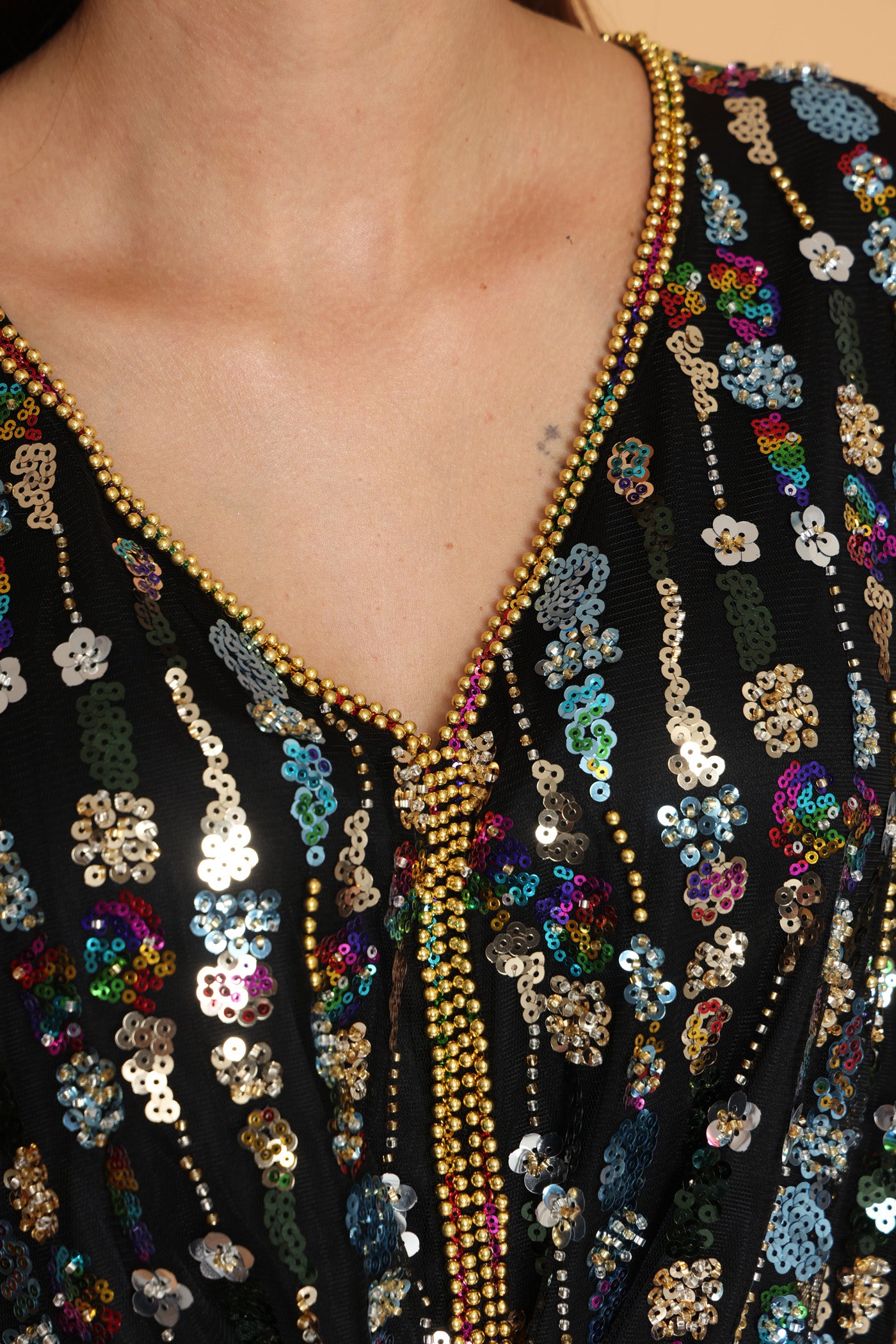 שמלת שנדליר צבעונית