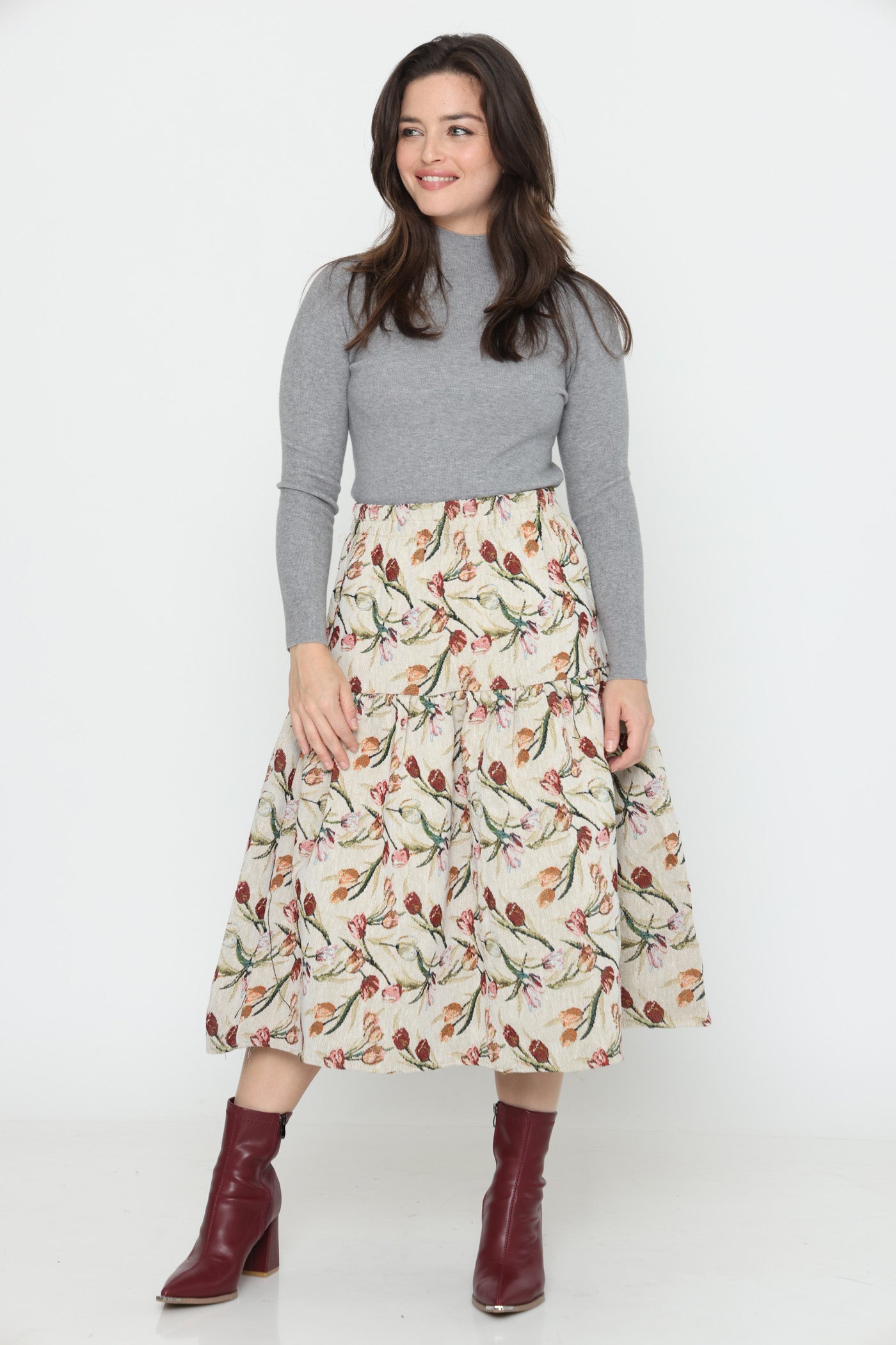 חצאית גינה אביבית