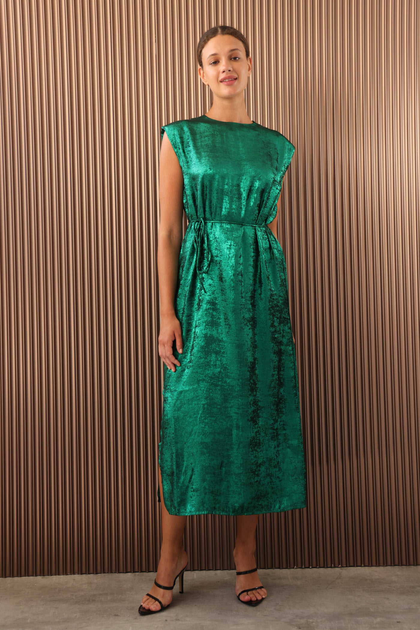 שמלת מקסי לורקס ירוק