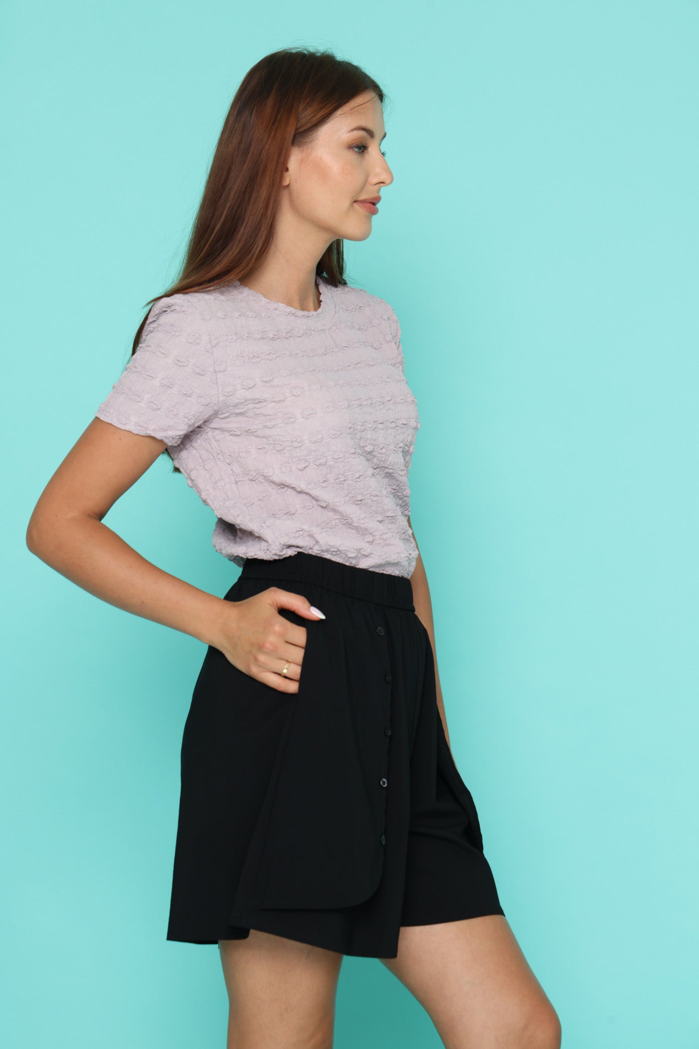 חולצת קרפ סגלגלה