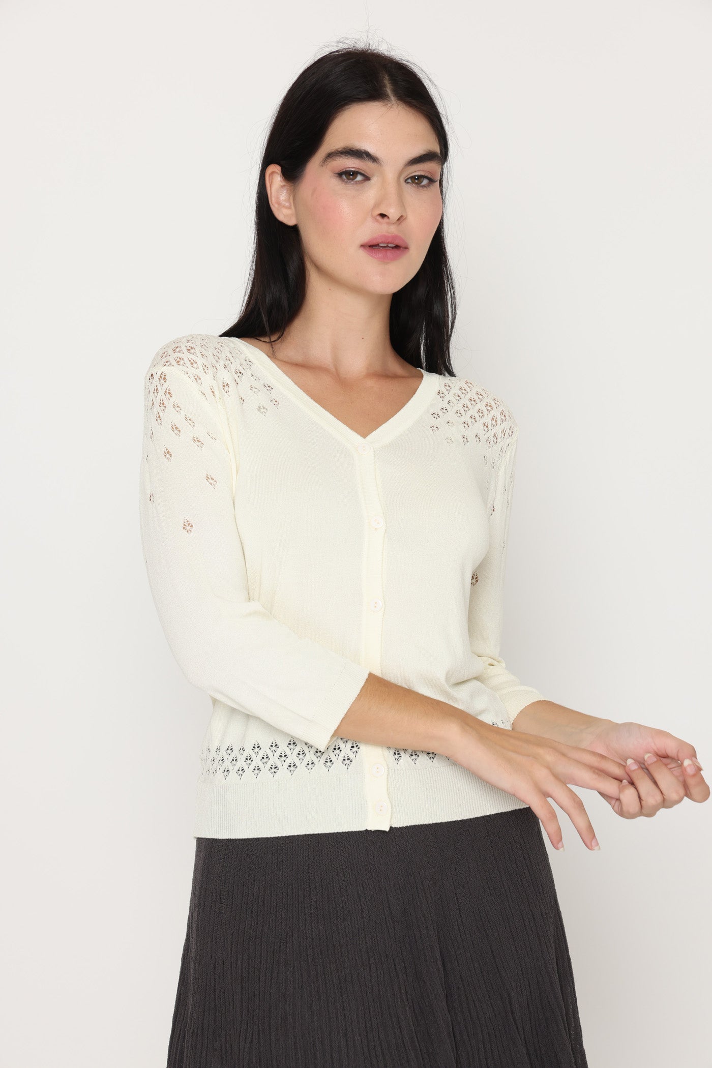 קרדיגן דק כוורת