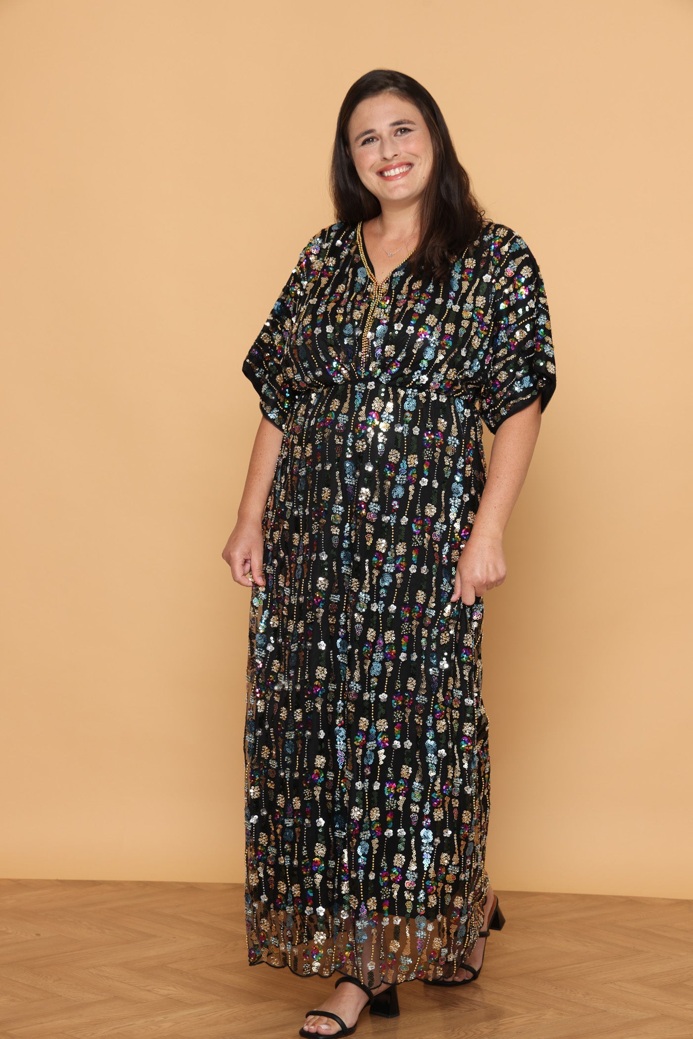 שמלת שנדליר צבעונית